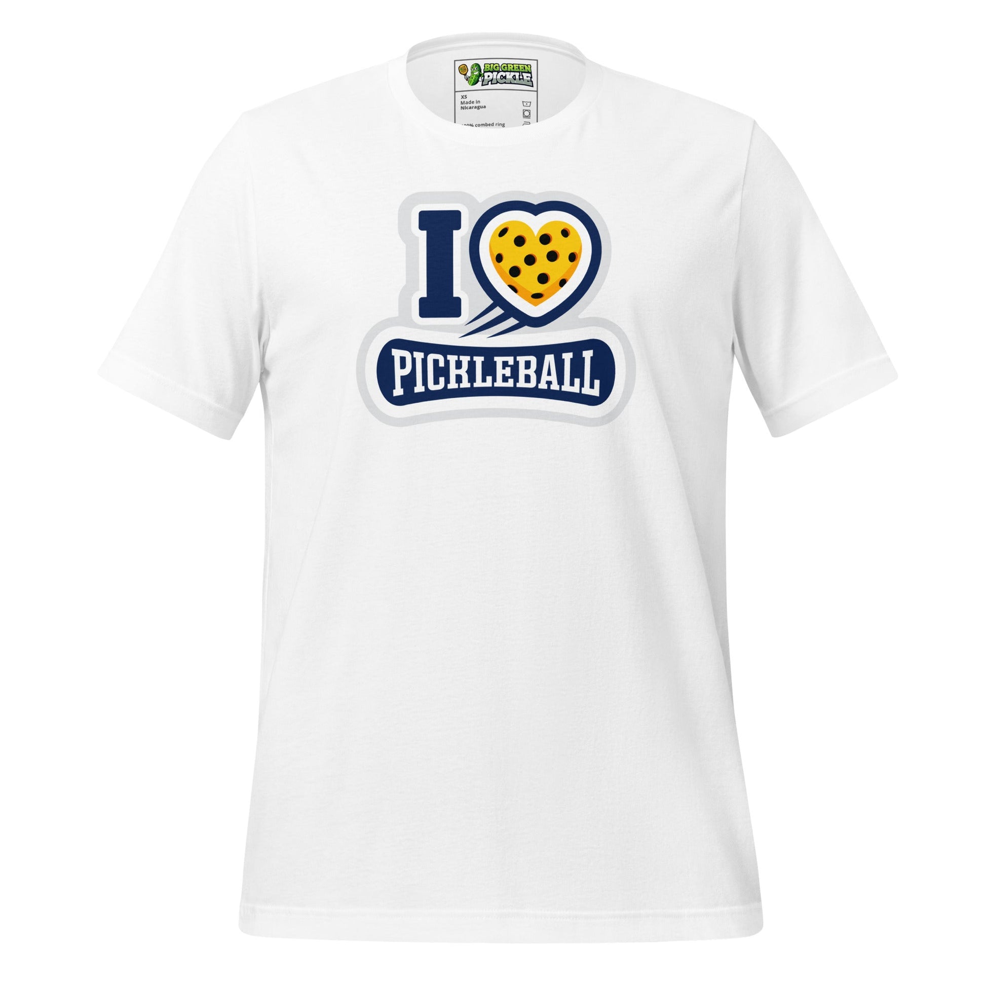 I Love Pickleball Graphic T-Shirt - White