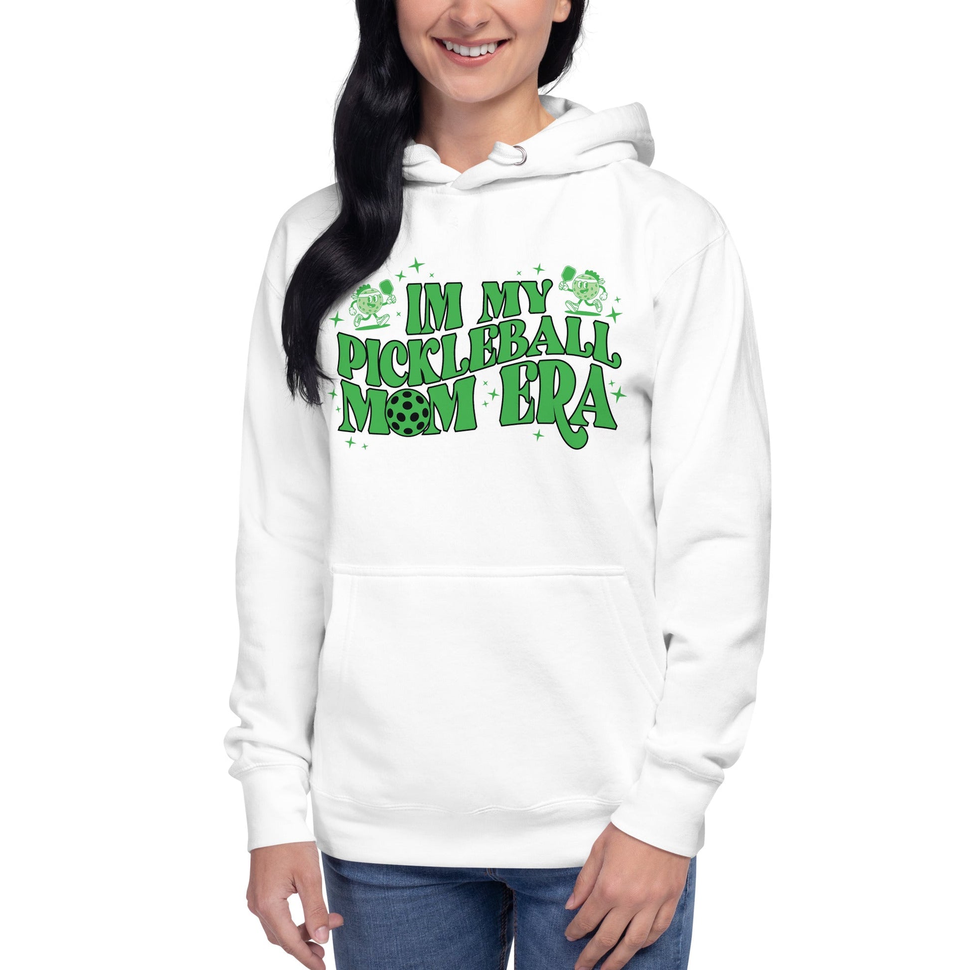 In My Pickleball Mom Era Hoodie - White