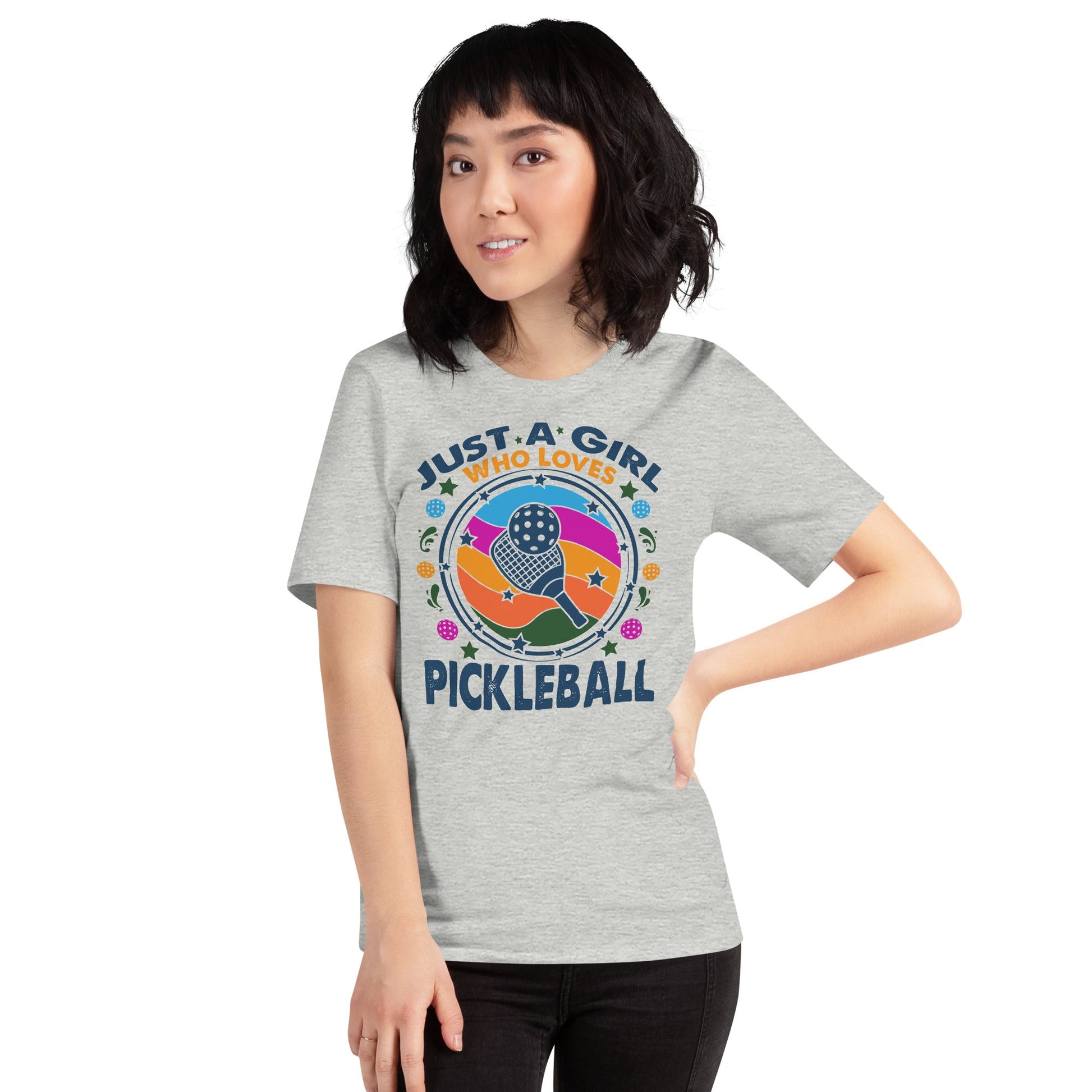Just A Girl Who Loves Pickleball T-Shirt - Athletic Heather
