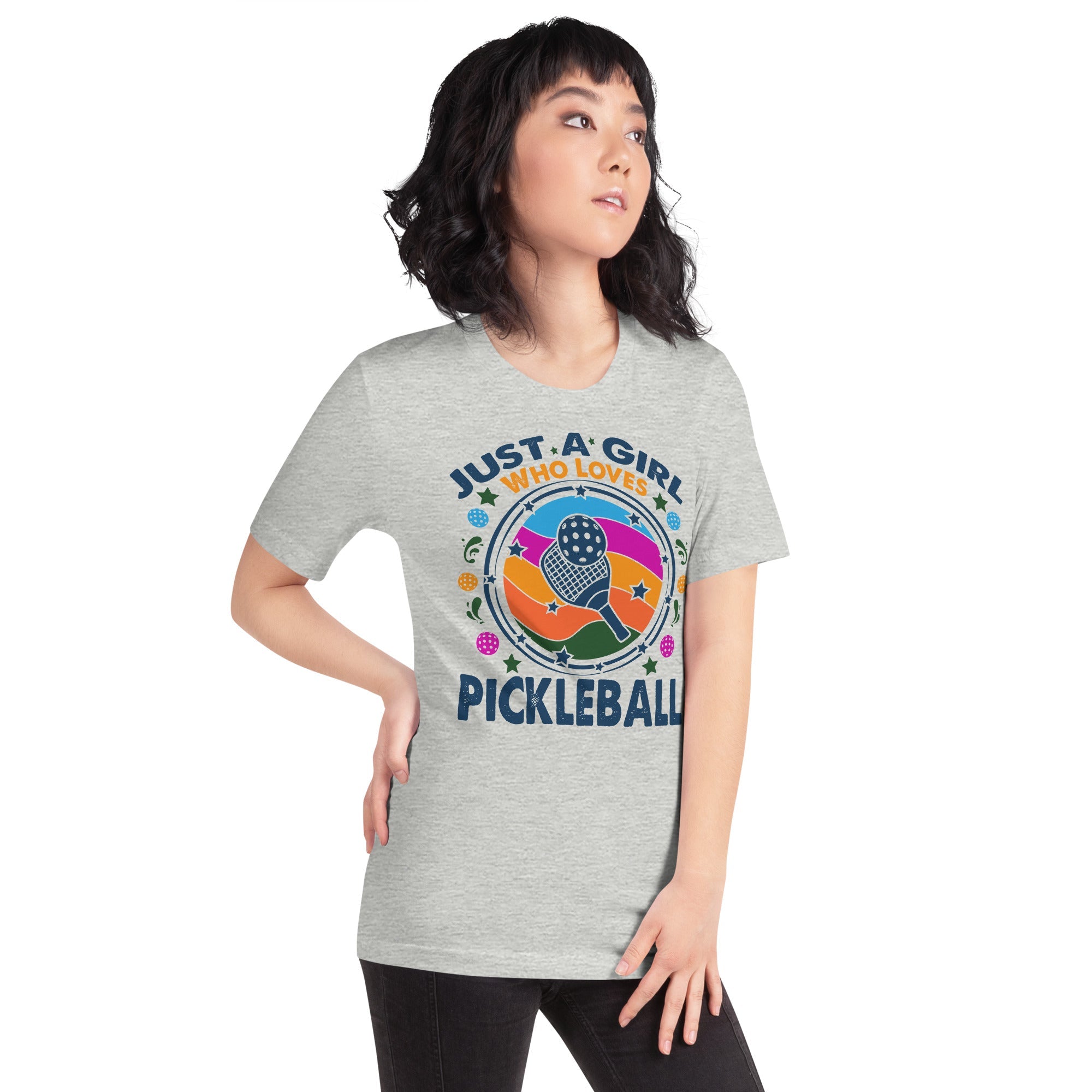 Just A Girl Who Loves Pickleball T-Shirt - Athletic Heather