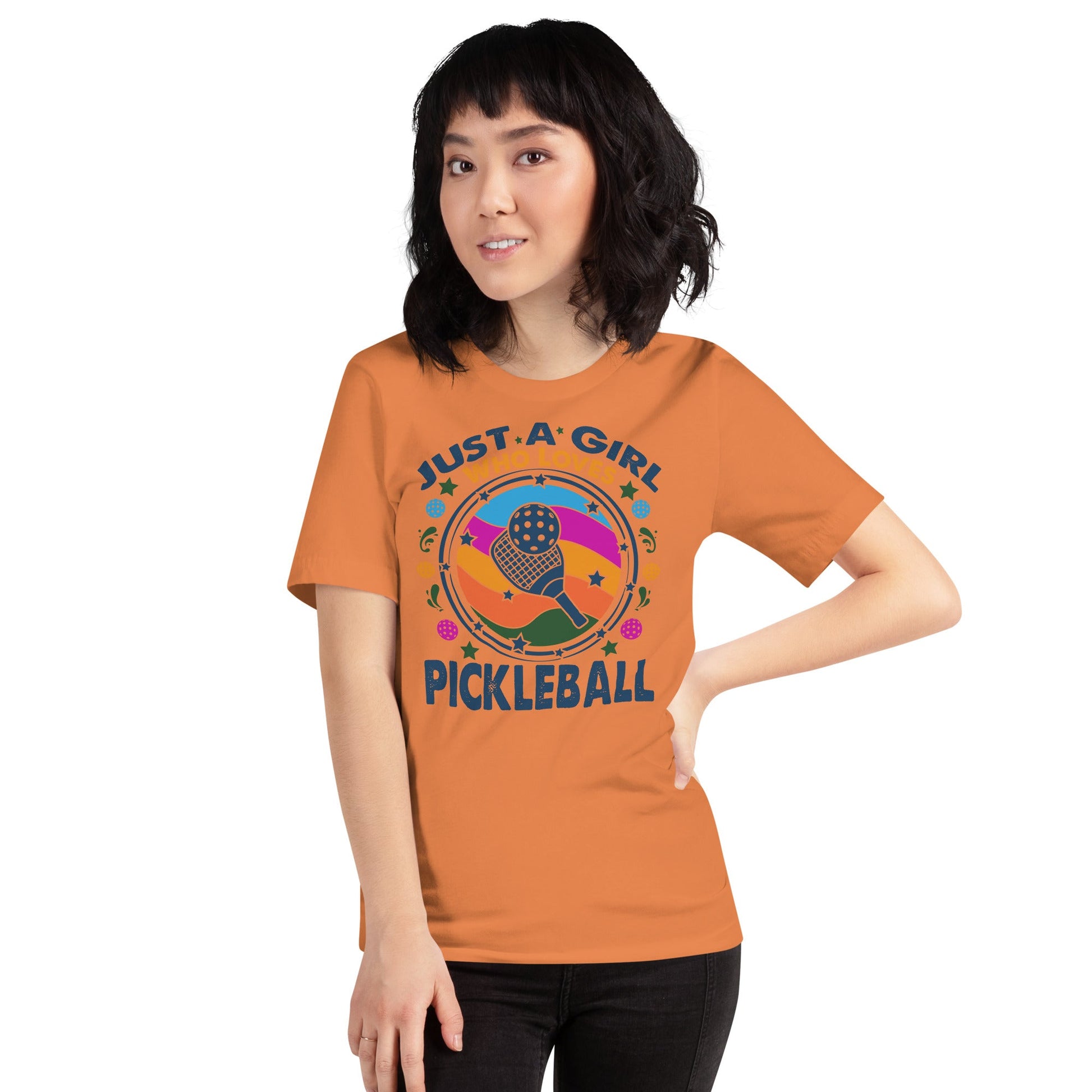 Just A Girl Who Loves Pickleball T-Shirt - Burnt Orange