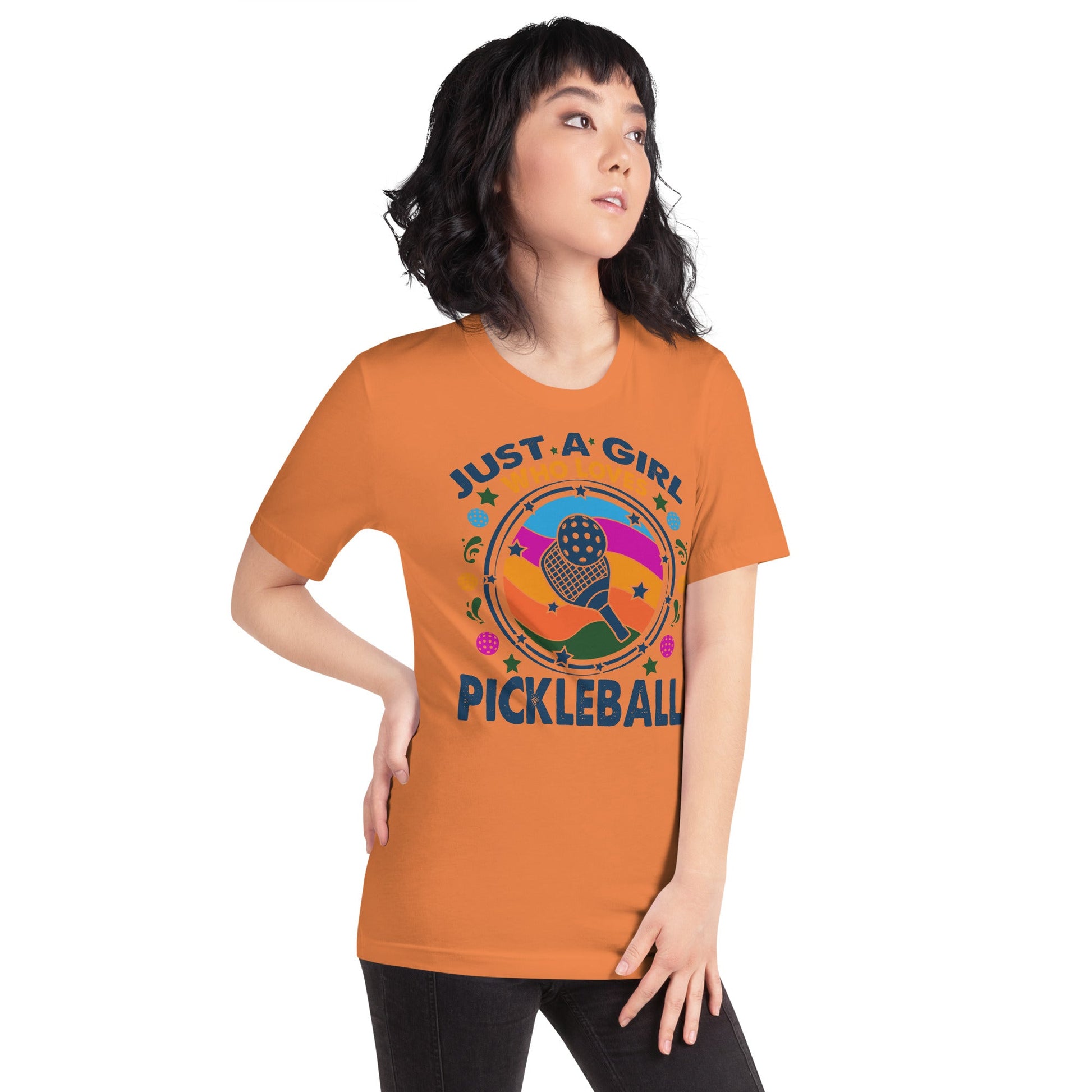 Just A Girl Who Loves Pickleball T-Shirt - Burnt Orange