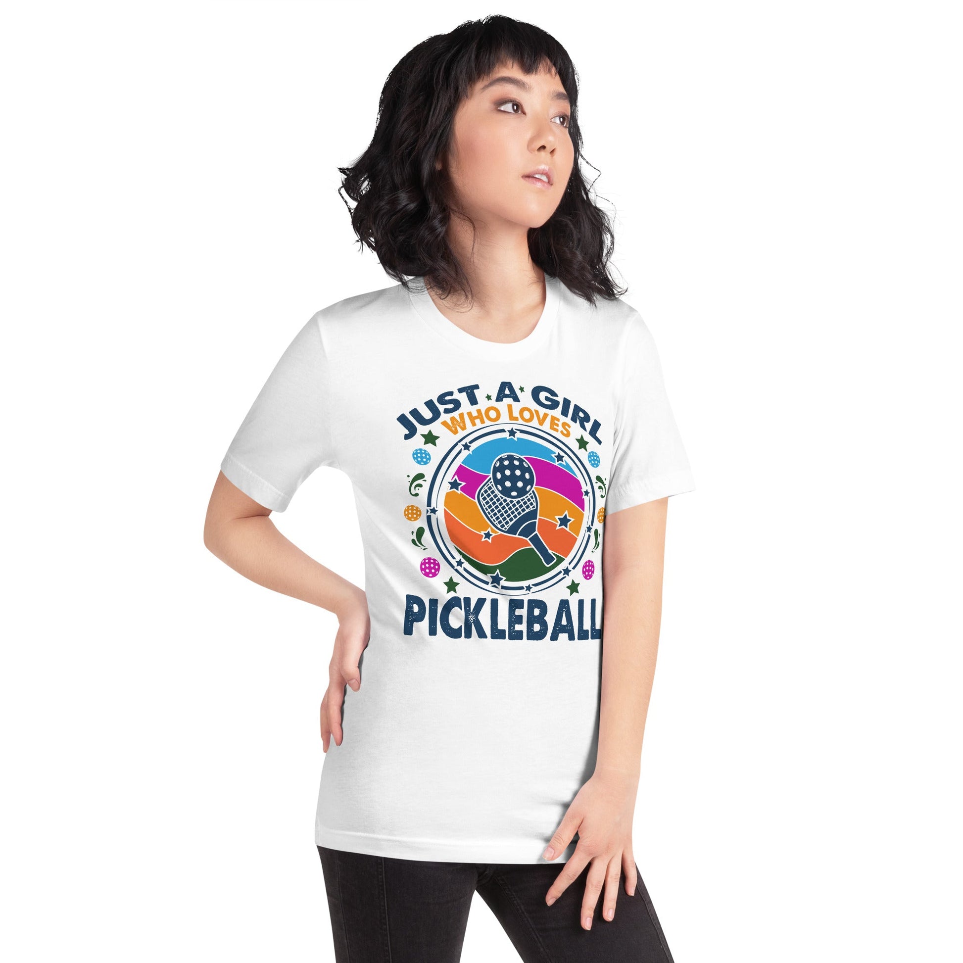 Just A Girl Who Loves Pickleball T-Shirt - Soft Pink