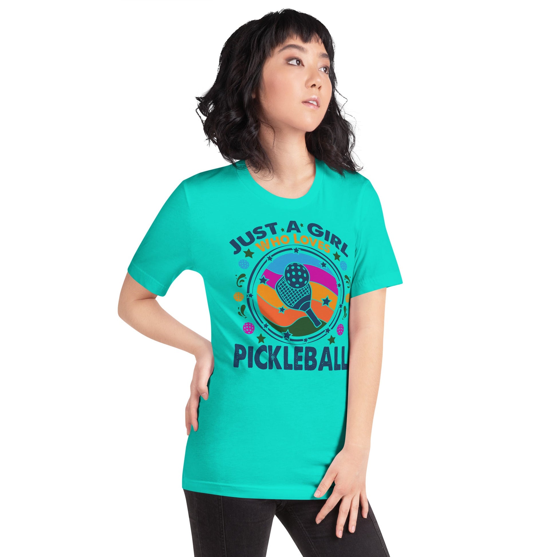 Just A Girl Who Loves Pickleball T-Shirt - Teal
