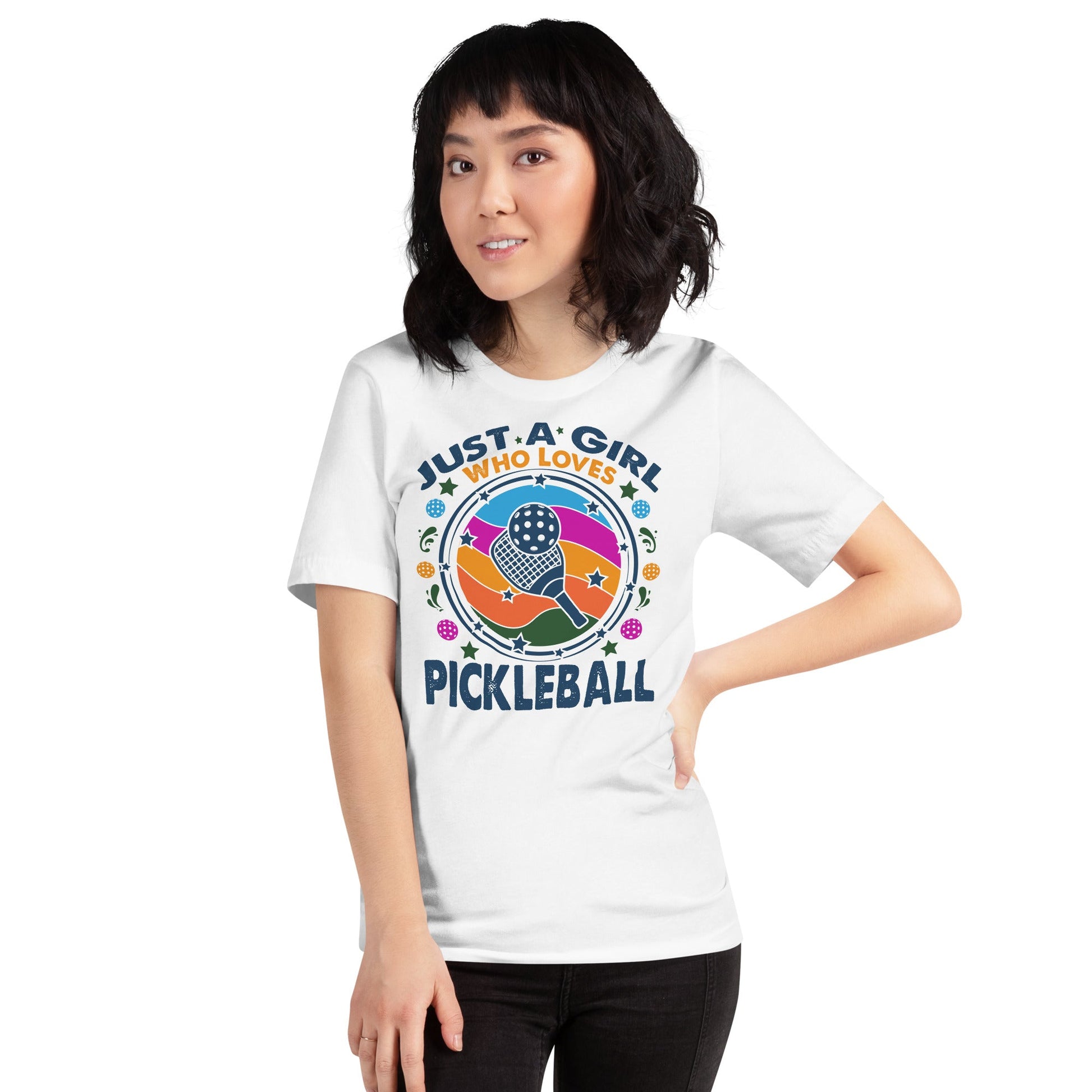 Just A Girl Who Loves Pickleball T-Shirt - White