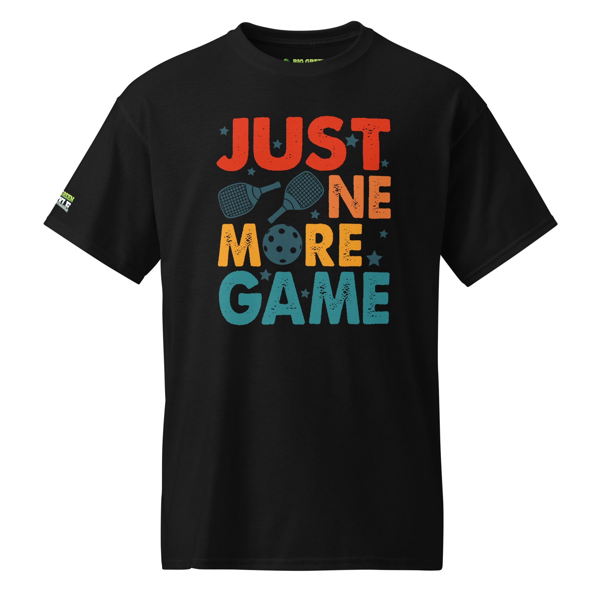 Just One More Game on 50/50 DryBlend Pickleball T-Shirt - Black