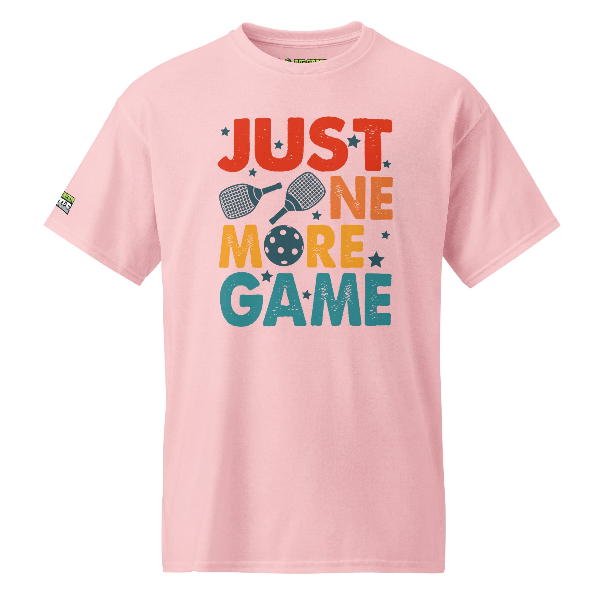 Just One More Game on 50/50 DryBlend Pickleball T-Shirt - Light Pink