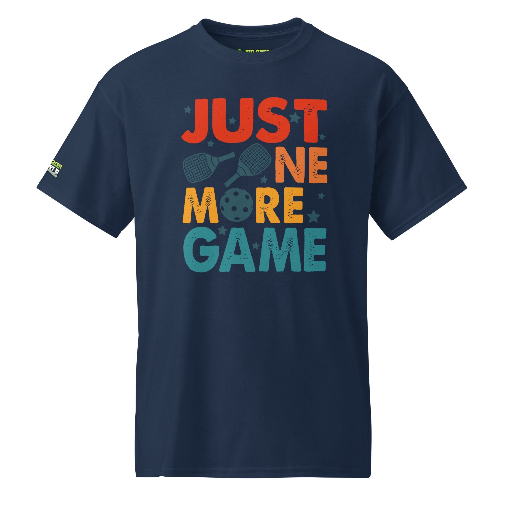 Just One More Game on 50/50 DryBlend Pickleball T-Shirt - Navy