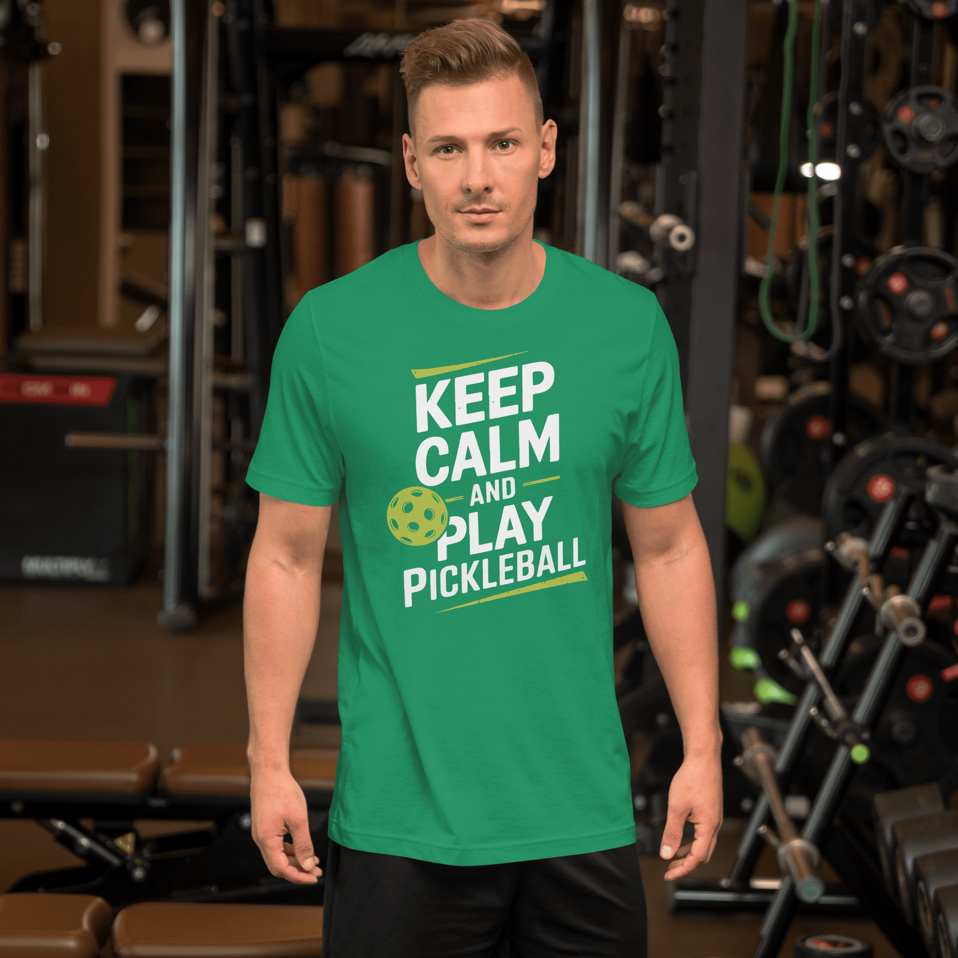 Keep Calm and Play Pickleball t-shirt - Kelly