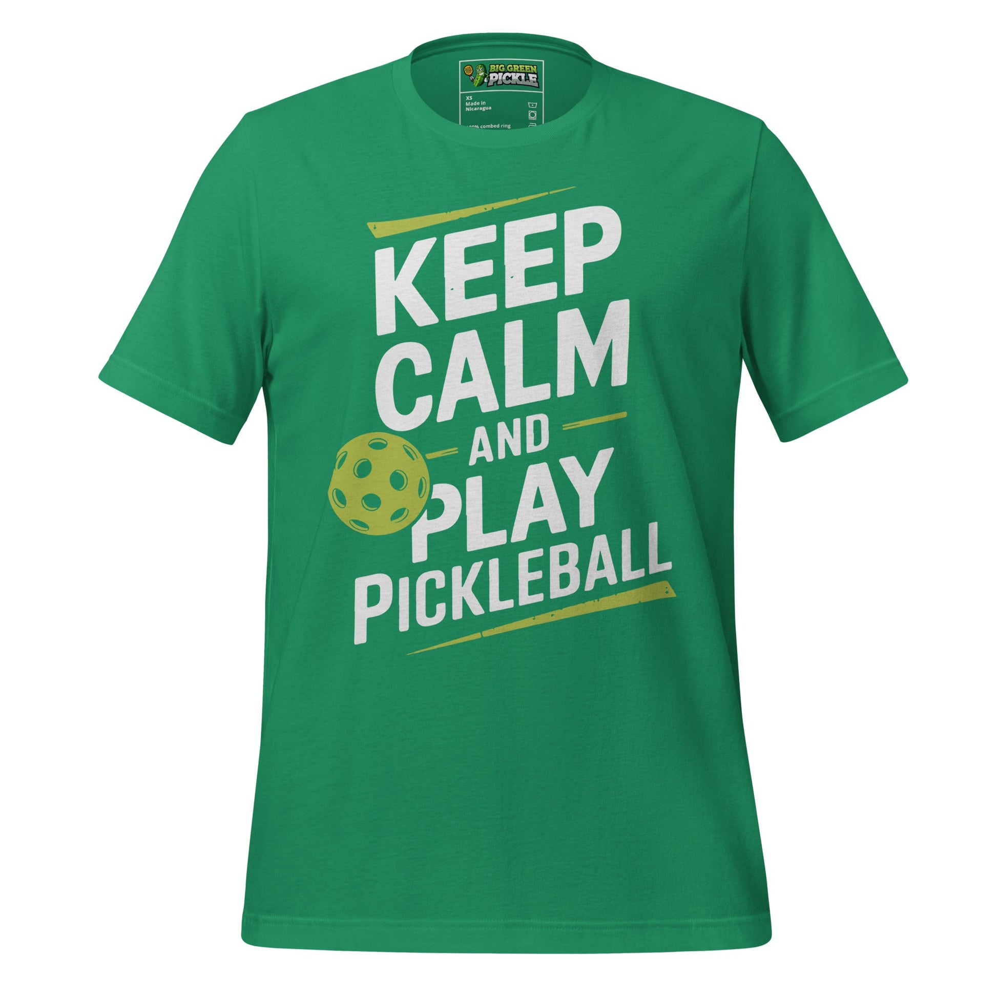 Keep Calm and Play Pickleball t-shirt - Kelly