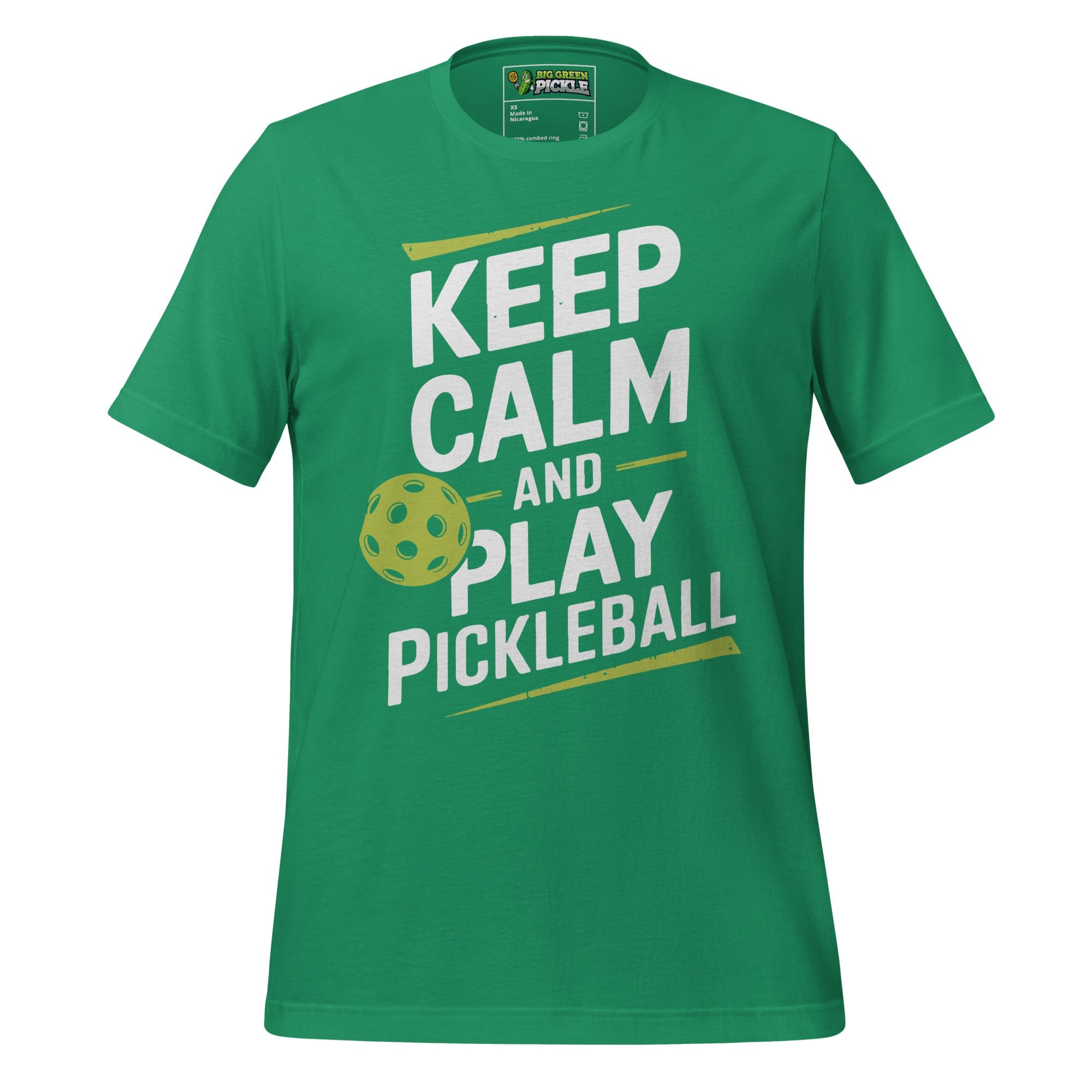 Keep Calm and Play Pickleball t-shirt - Kelly