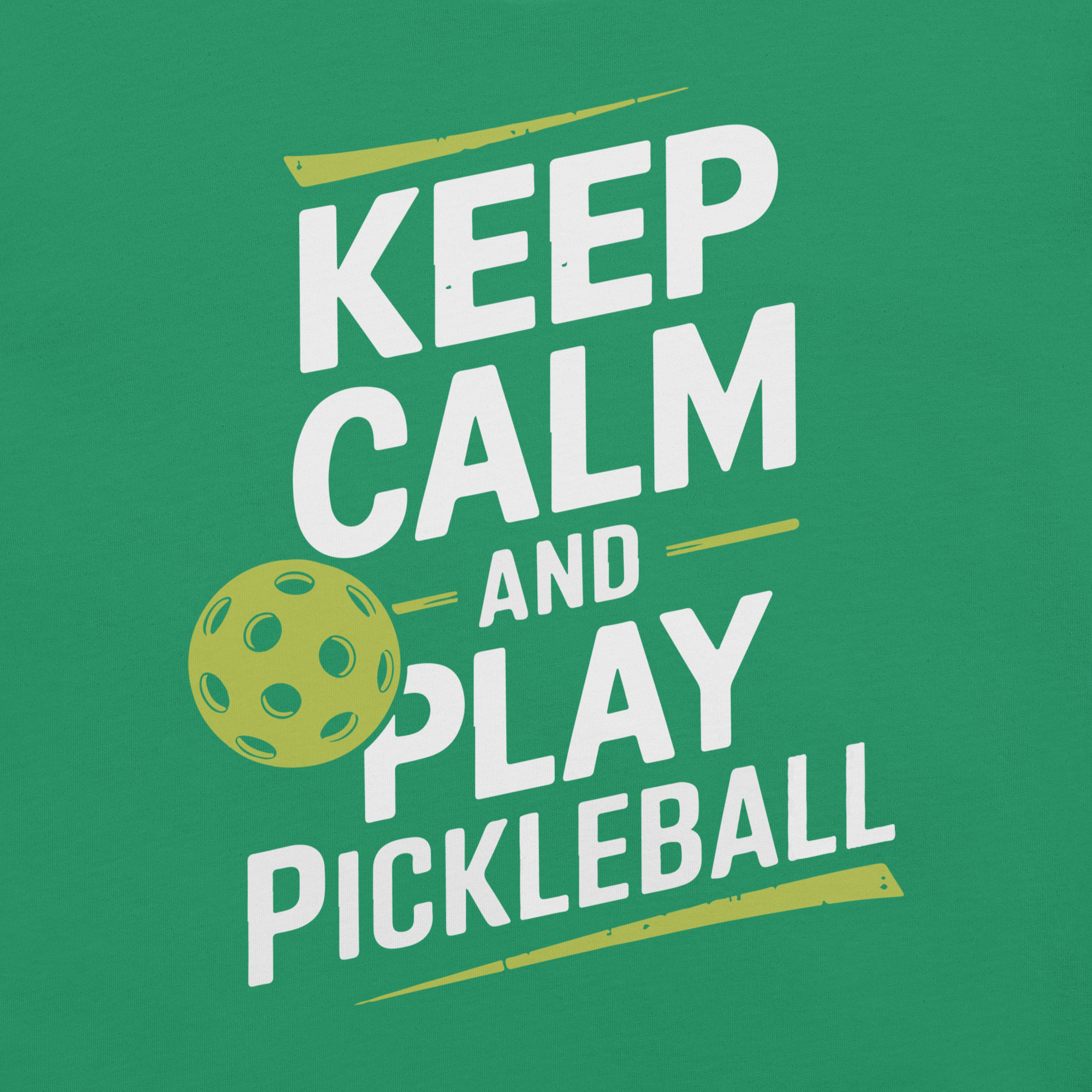 Keep Calm and Play Pickleball t-shirt - Kelly