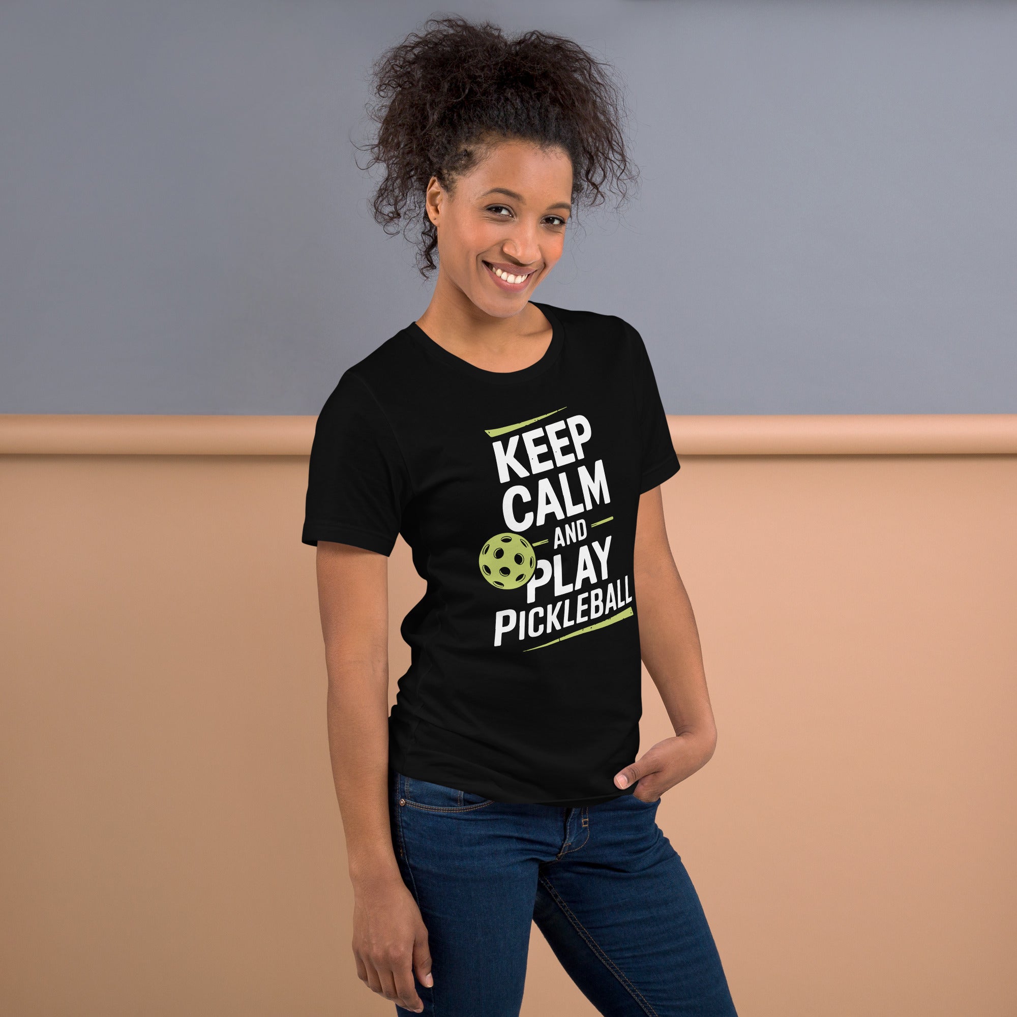 Keep Calm and Play Pickleball t-shirt - Kelly