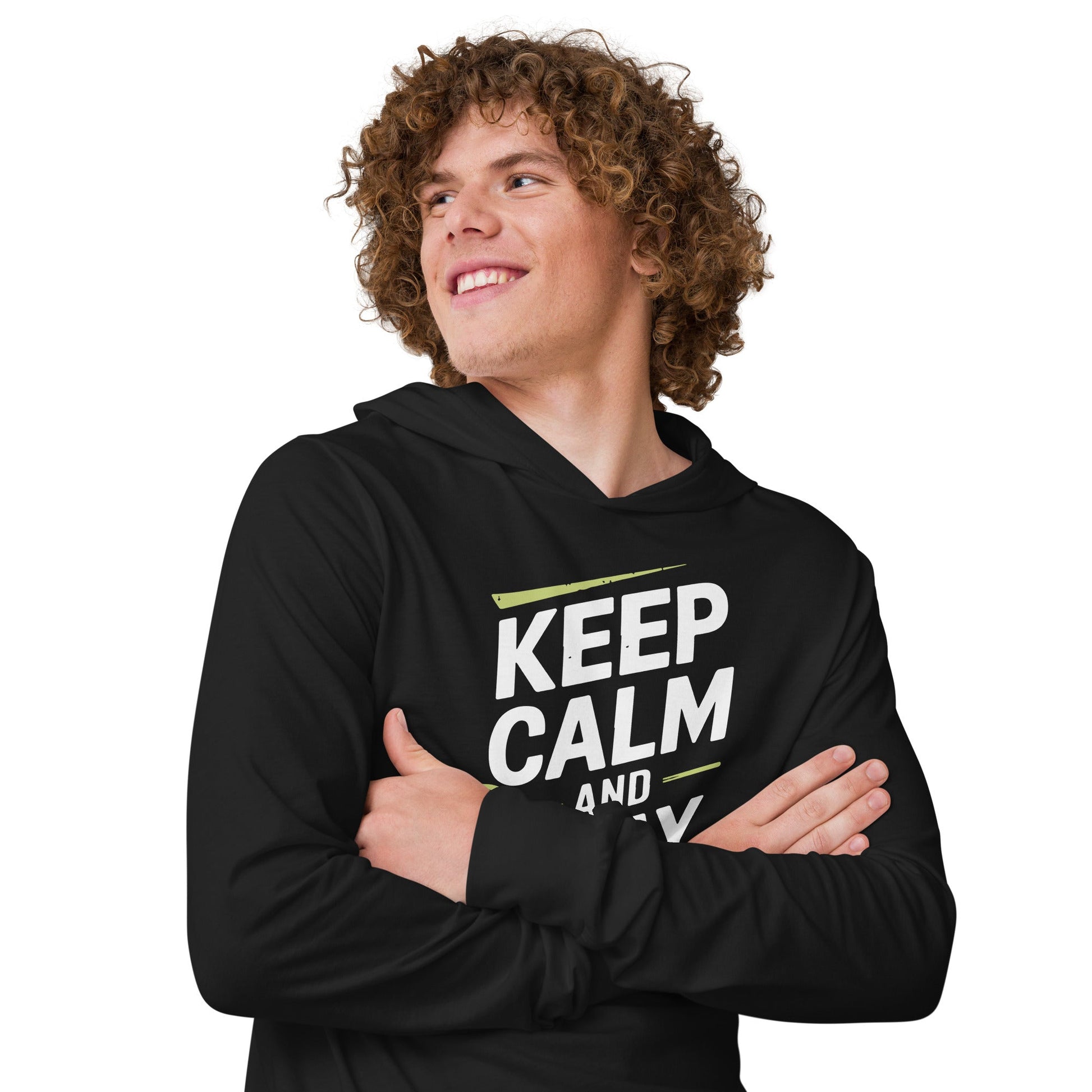 Keep Calm Pickleball Hoodie Tee - Black