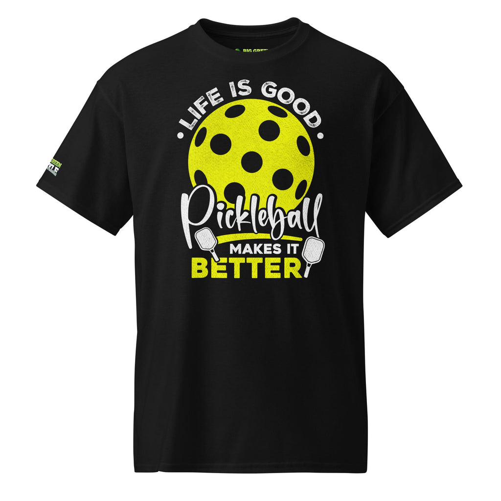 Life Is Good Pickleball T-Shirt – Fun & Positive Vibes - Black