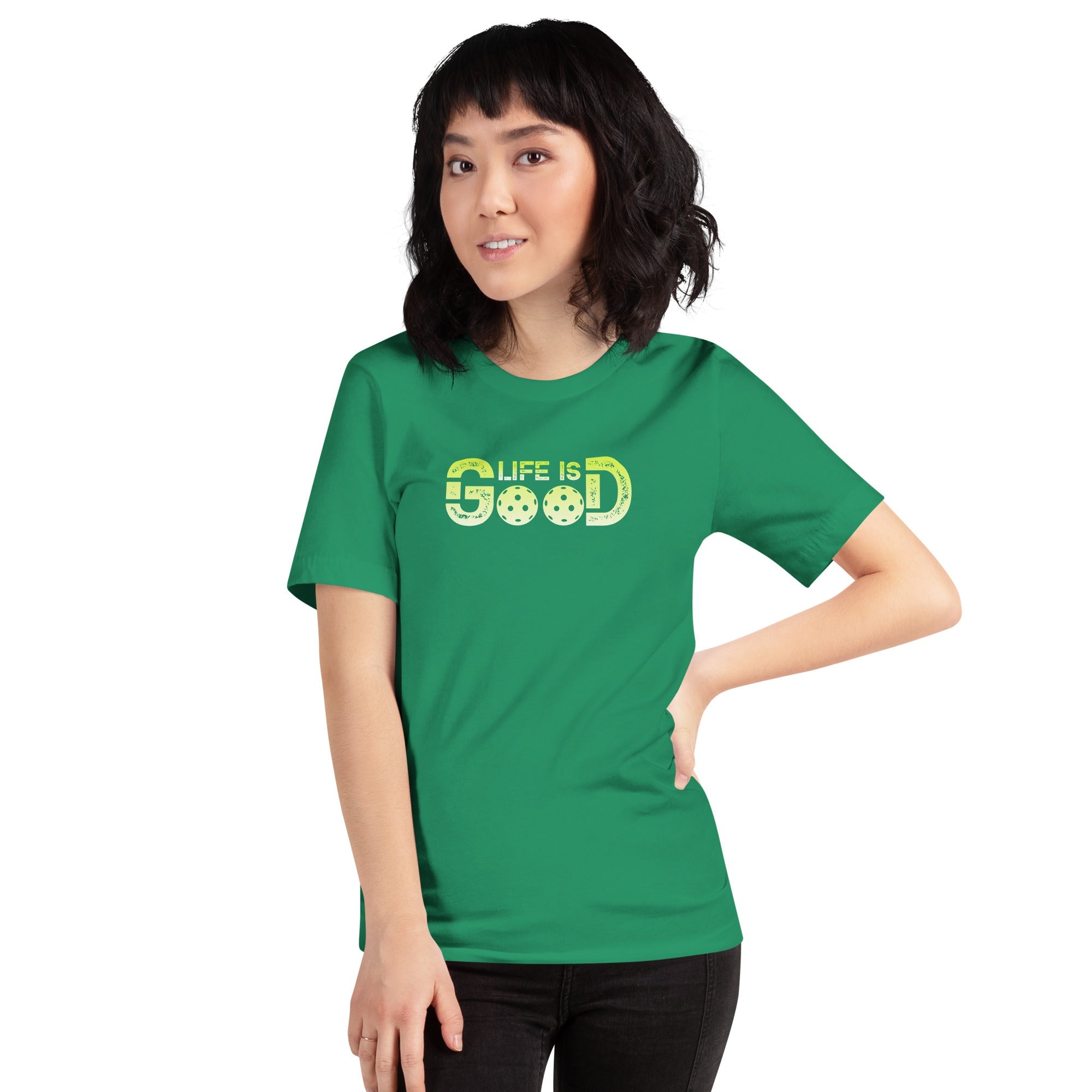 Life is Good Pickleball T-Shirt – Two Pickleballs, One Great Vibe - Burnt Orange
