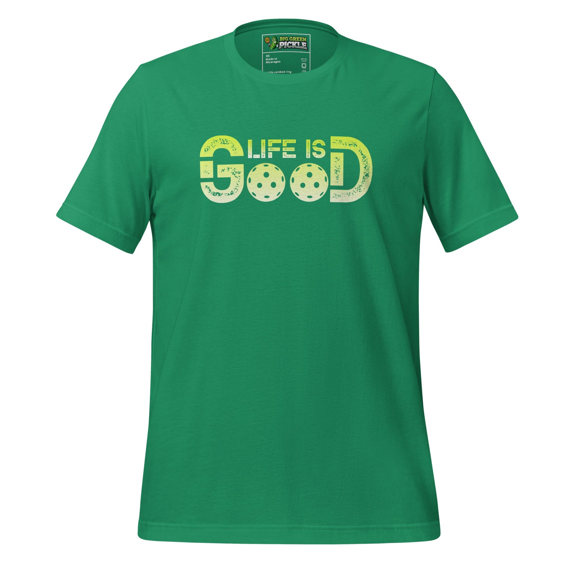 Life is Good Pickleball T-Shirt – Two Pickleballs, One Great Vibe - Kelly