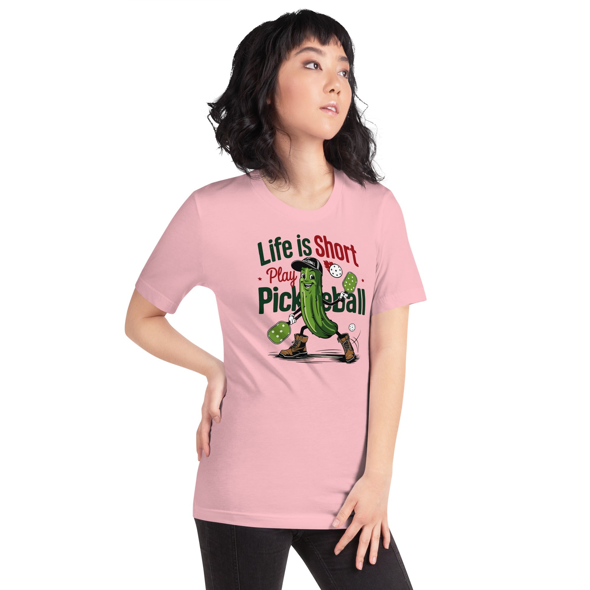 Life Is Shirt Pickleball Tee – Funny Pickleball Shirt - Athletic Heather