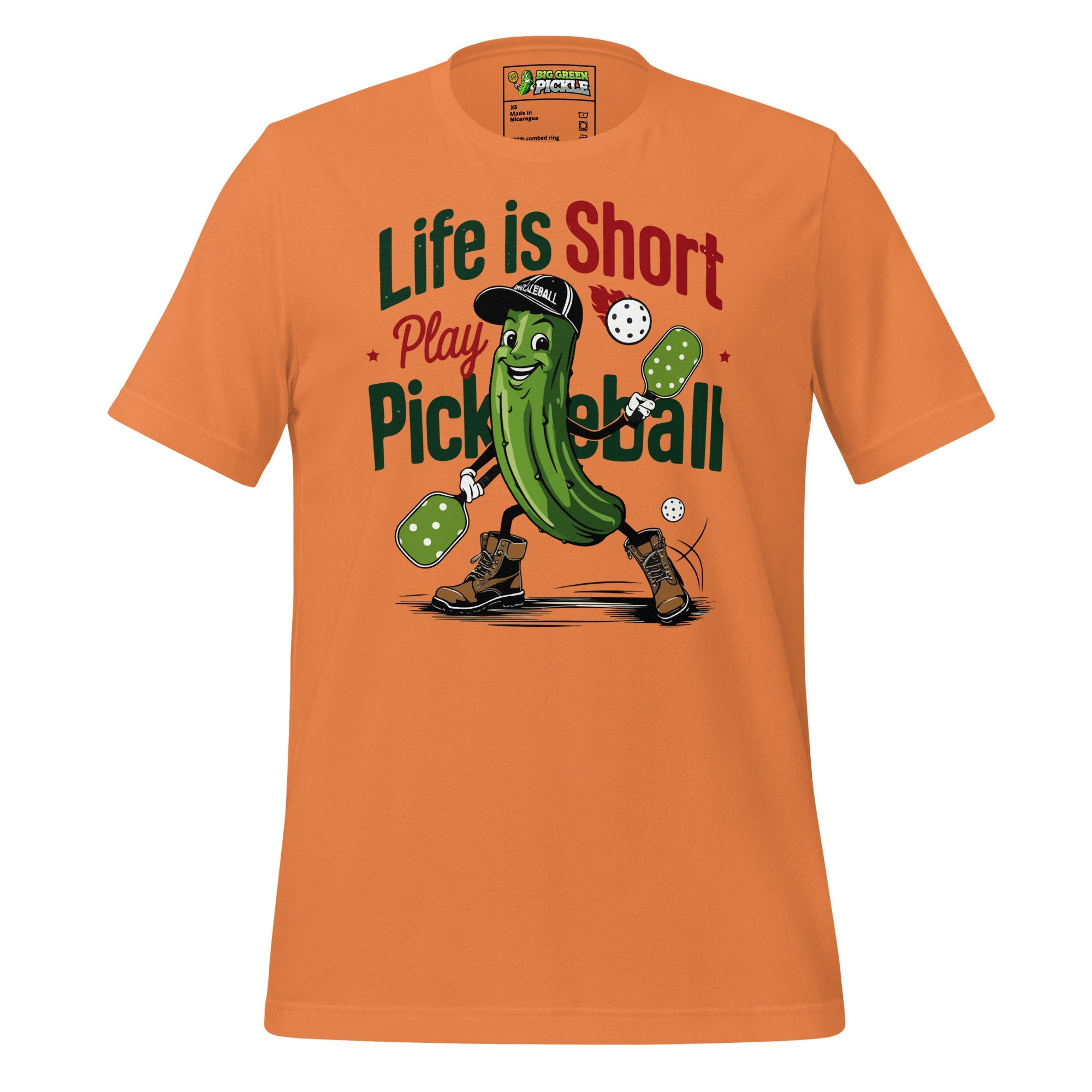 Life Is Shirt Pickleball Tee – Funny Pickleball Shirt - Burnt Orange