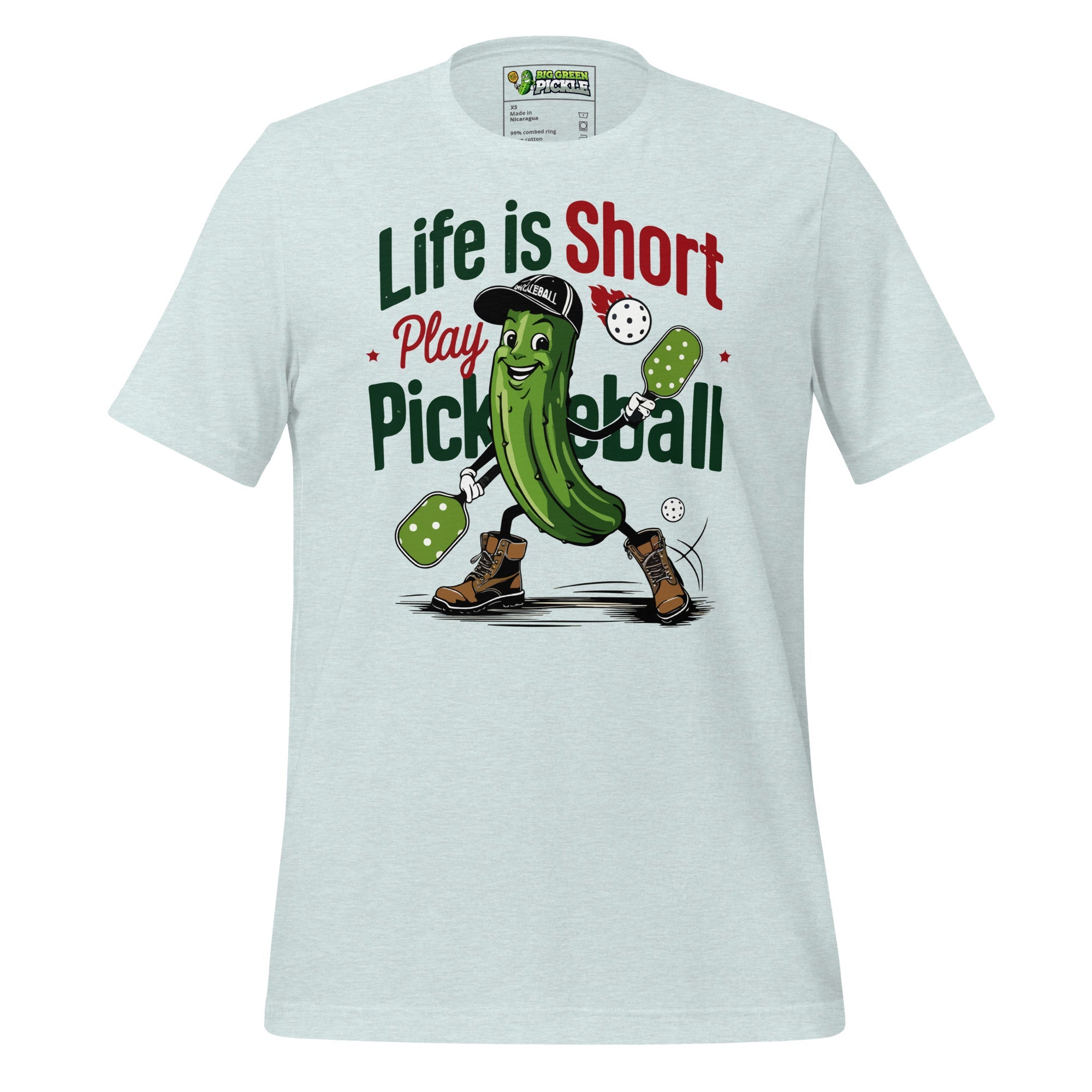 Life Is Shirt Pickleball Tee – Funny Pickleball Shirt - Heather Prism Ice Blue