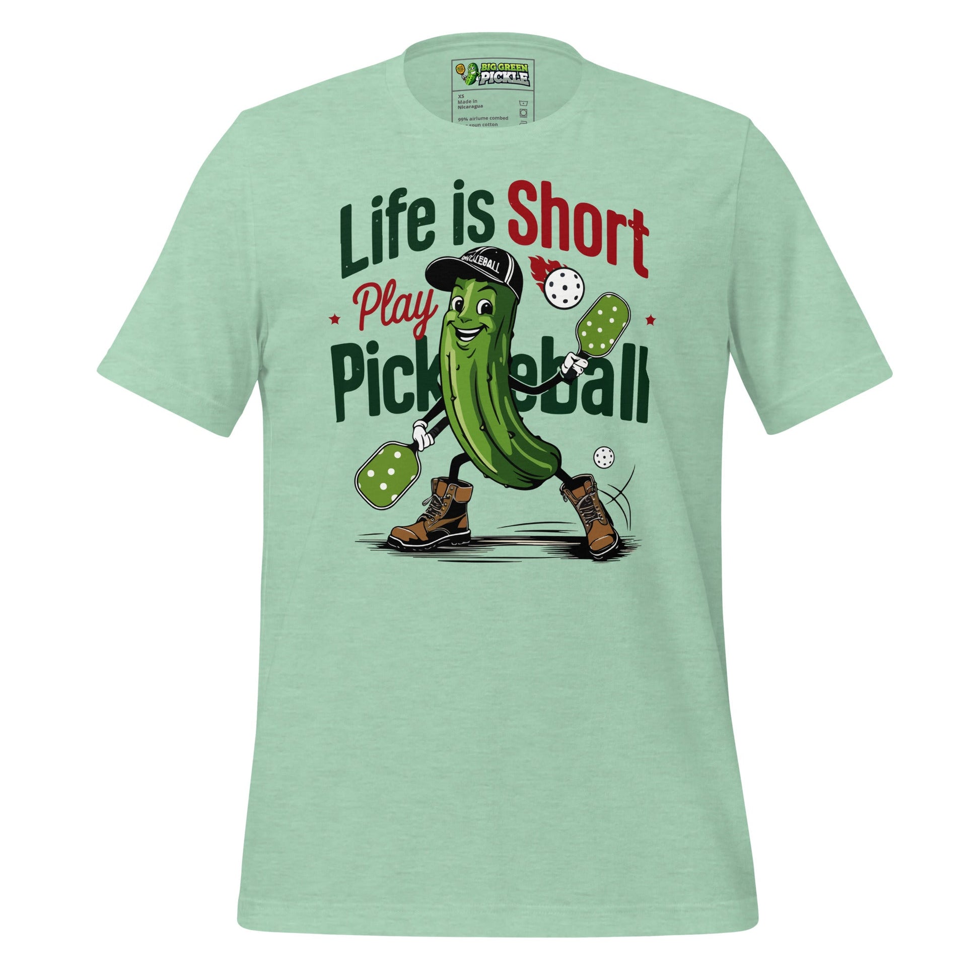 Life Is Shirt Pickleball Tee – Funny Pickleball Shirt - Heather Prism Mint