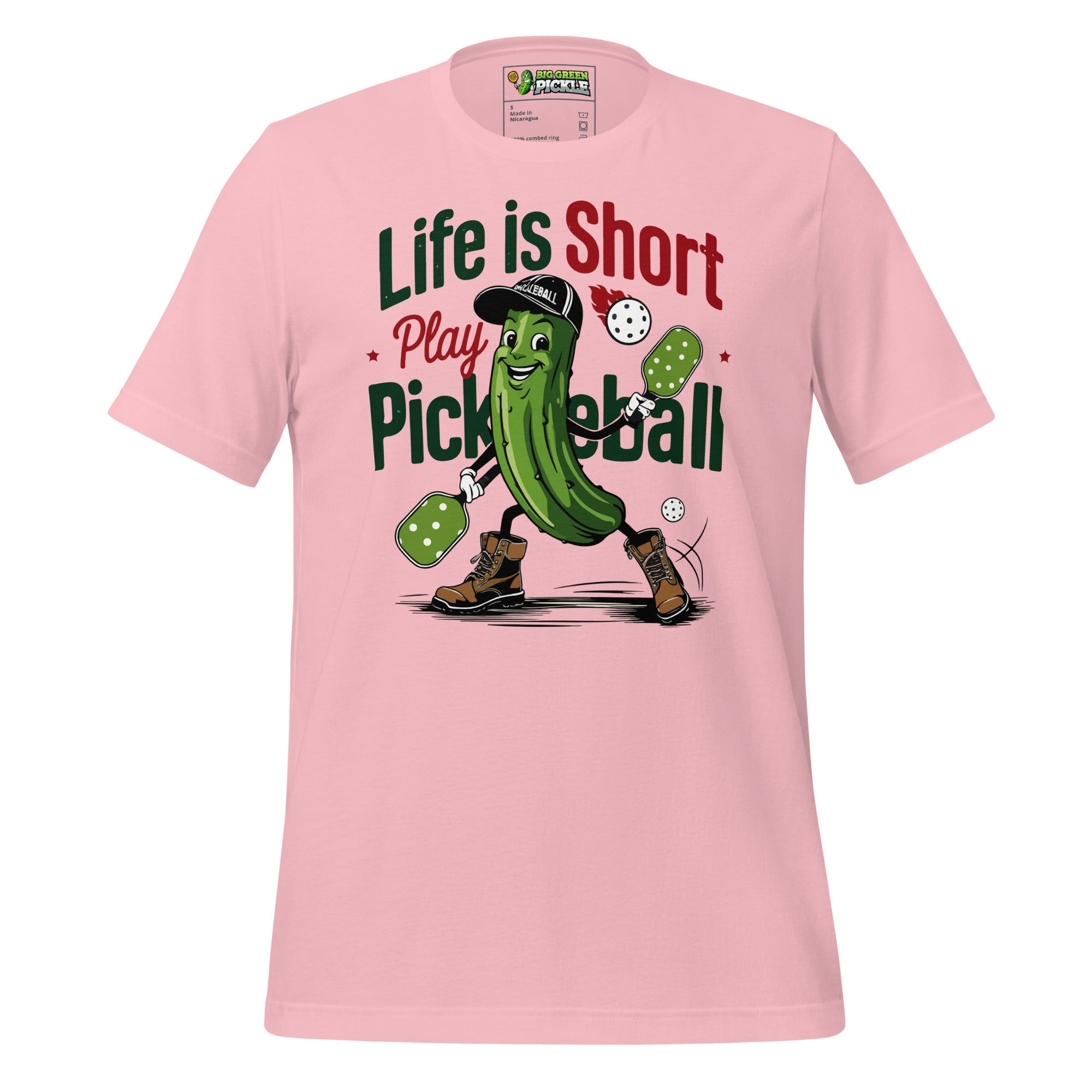 Life Is Shirt Pickleball Tee – Funny Pickleball Shirt - Pink