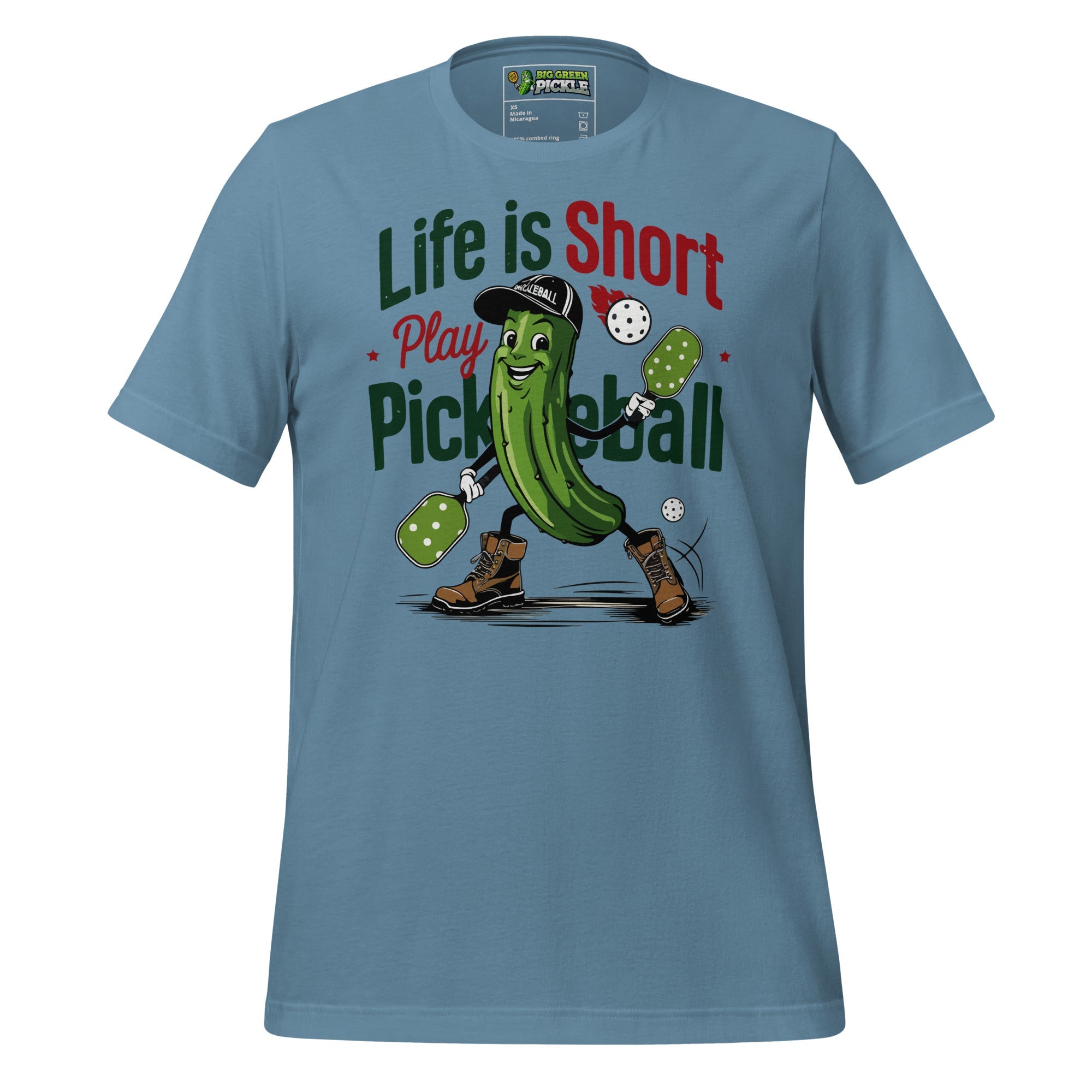Life Is Shirt Pickleball Tee – Funny Pickleball Shirt - Steel Blue