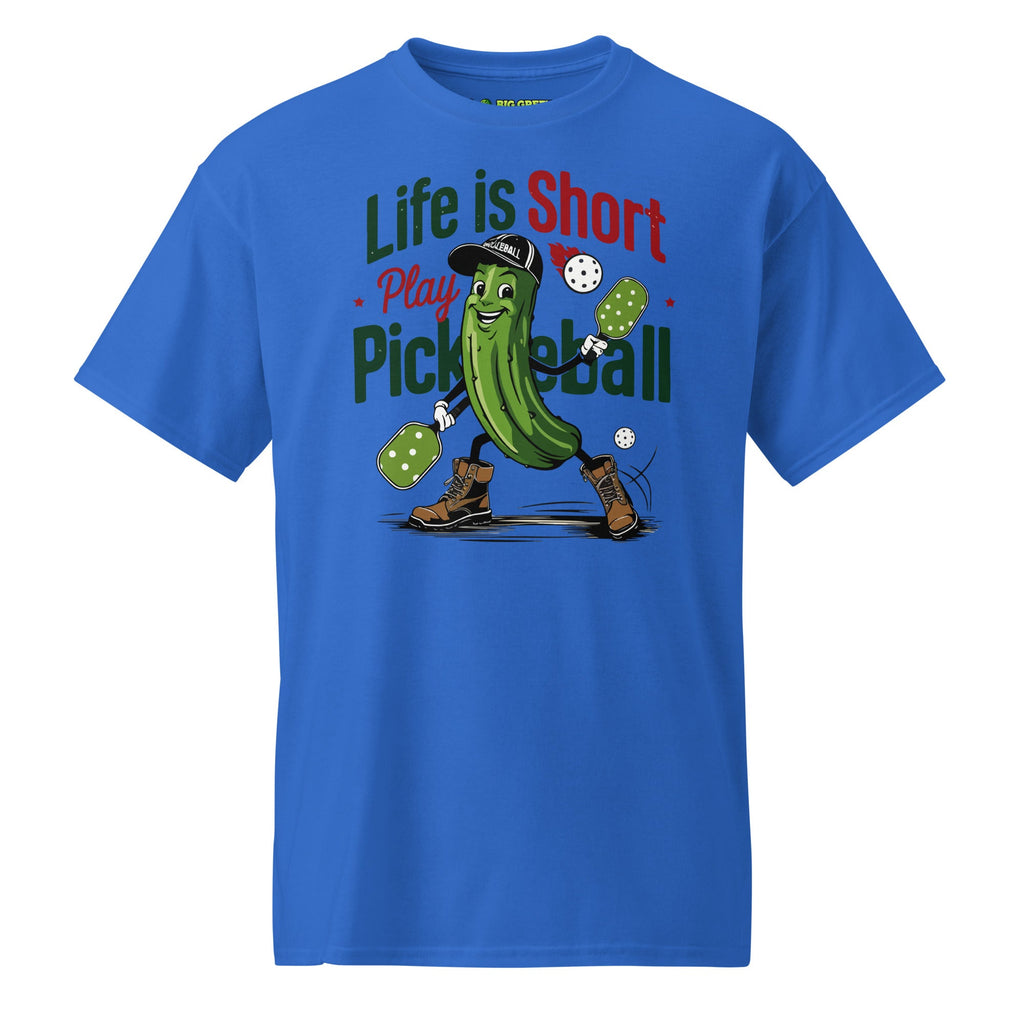 Life Is Short Play Pickleball T-Shirt – Bold Game Day Tee - Royal