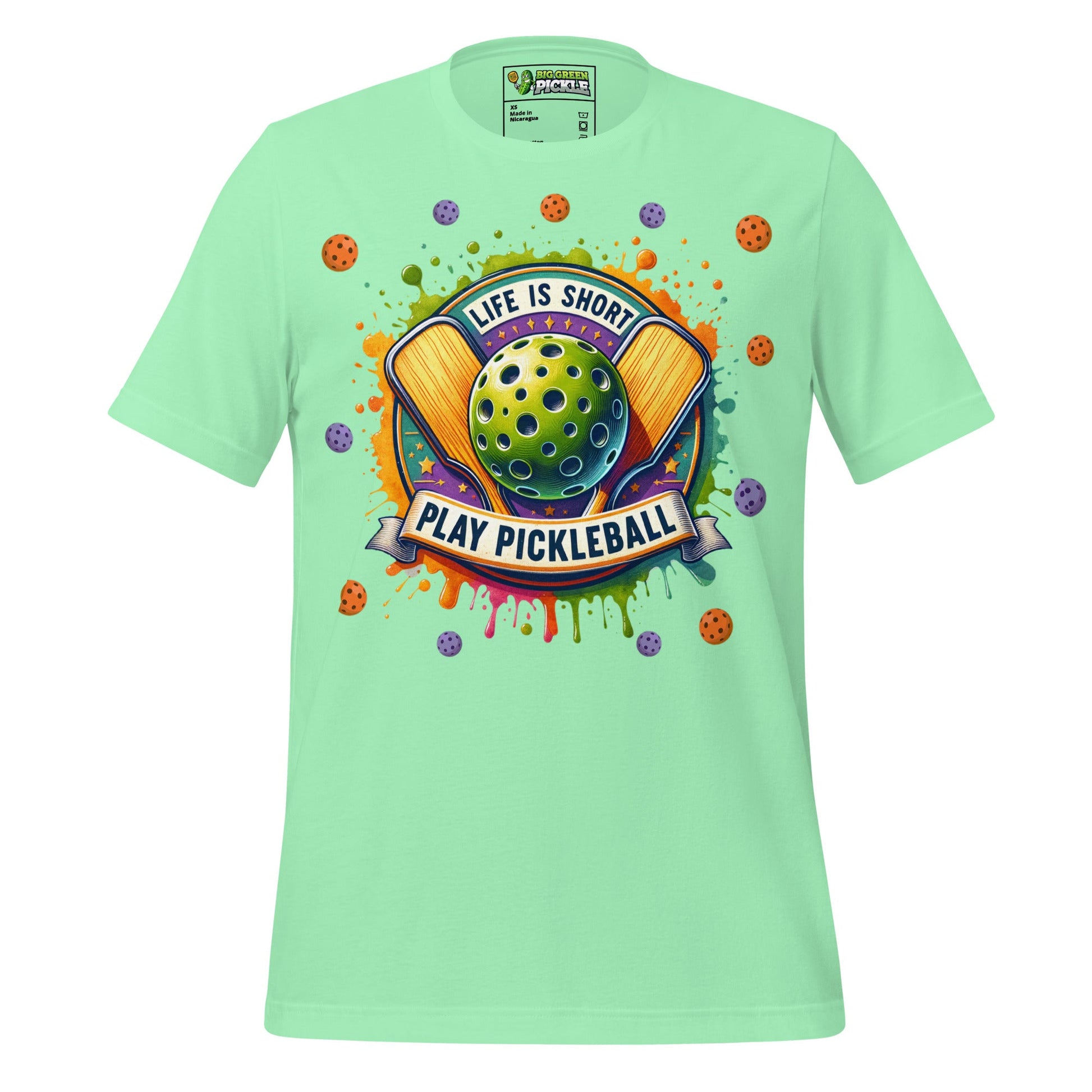 Life Is Short Play Pickleball T-Shirt - Mint