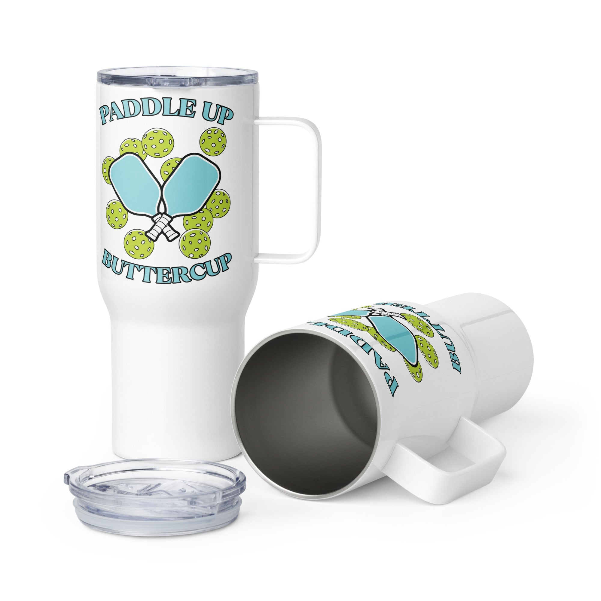 Paddle Up Buttercup Tumbler – Funny Pickleball Drinkware - 25 oz