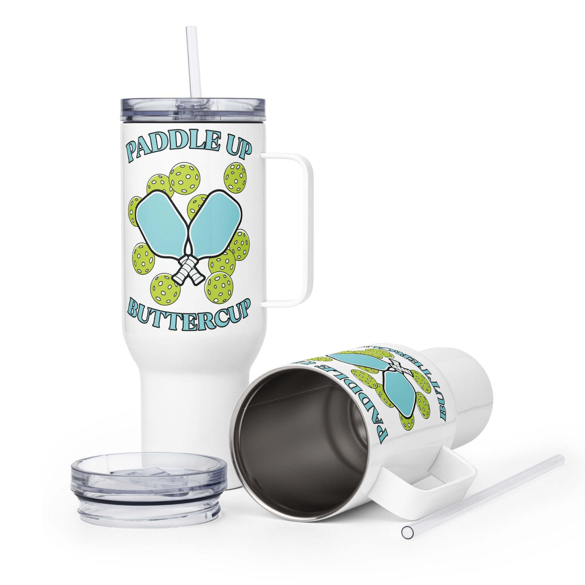 Paddle Up Buttercup Tumbler – Funny Pickleball Drinkware - 40 oz