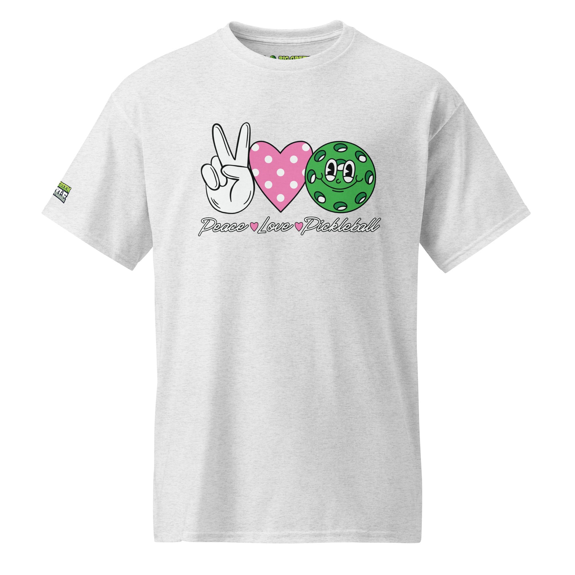 Peace Love Pickleball on 50/50 DryBlend T-Shirt - Ash