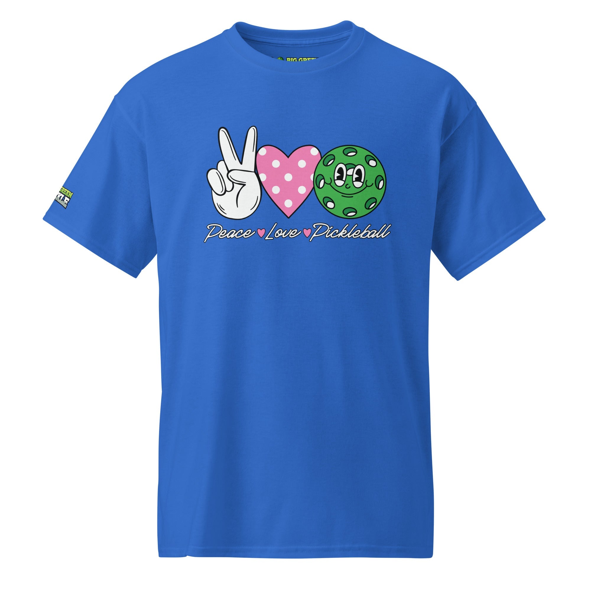 Peace Love Pickleball on 50/50 DryBlend T-Shirt - Royal