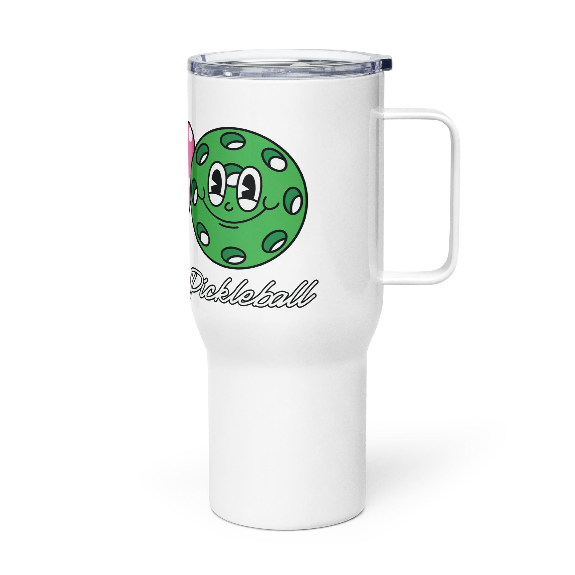 Peace Love Pickleball Tumbler with handle - 25 oz