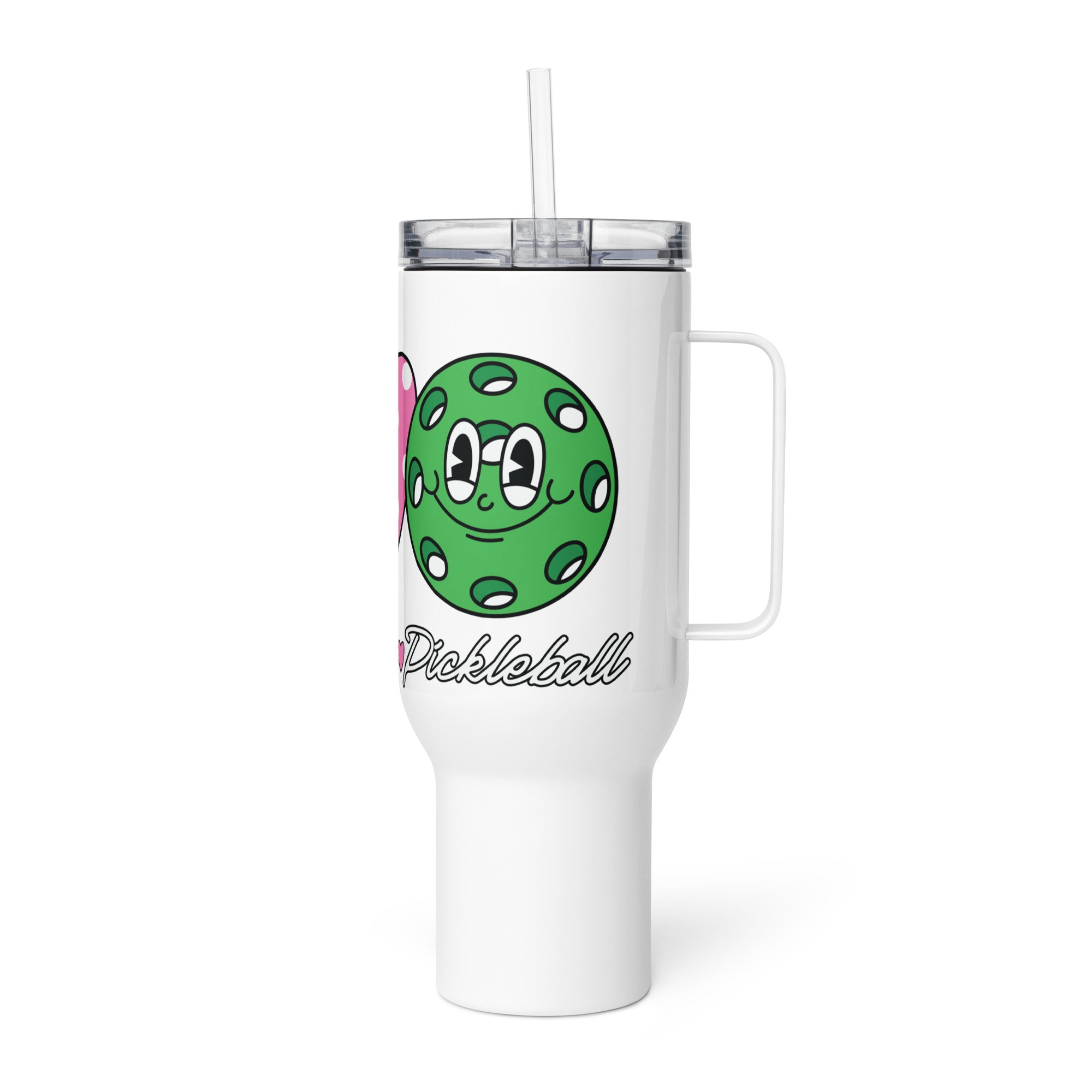 Peace Love Pickleball Tumbler with handle - 40 oz