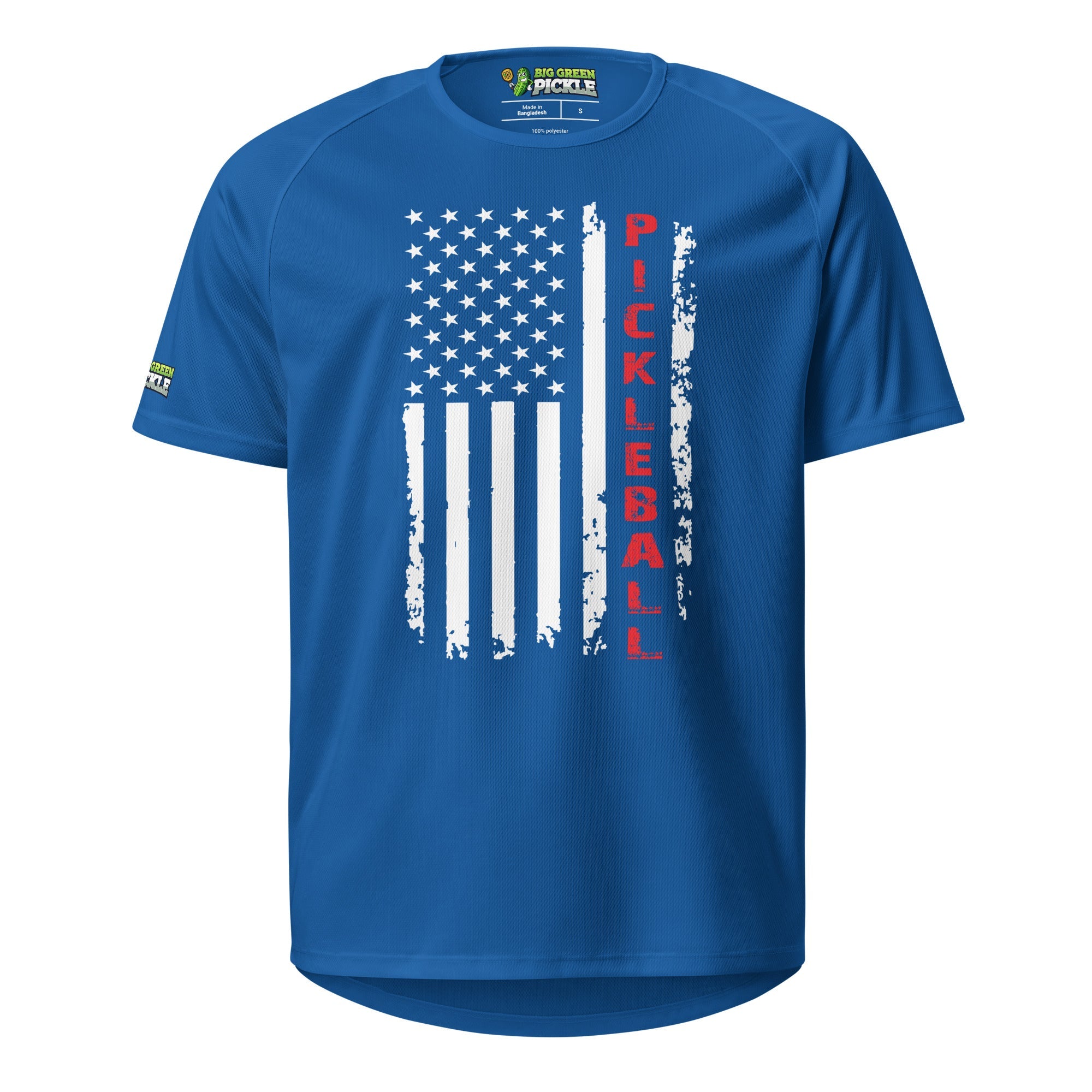 Pickleball American Flag Unisex Sports Jersey – Bold Red, White & Serve - Royal Blue