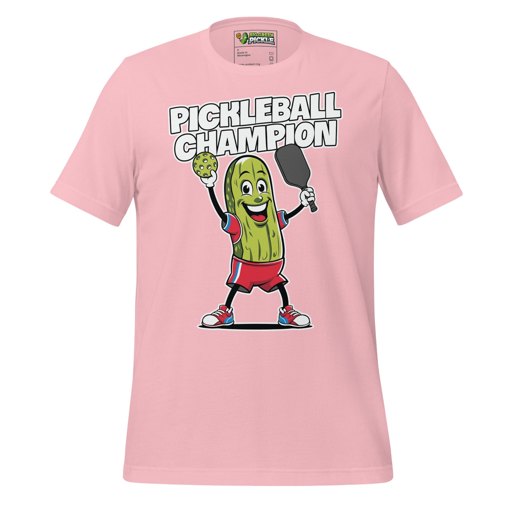 Pickleball Champion T-Shirt – Big Pickle, Big Game, Big Fun - Pink
