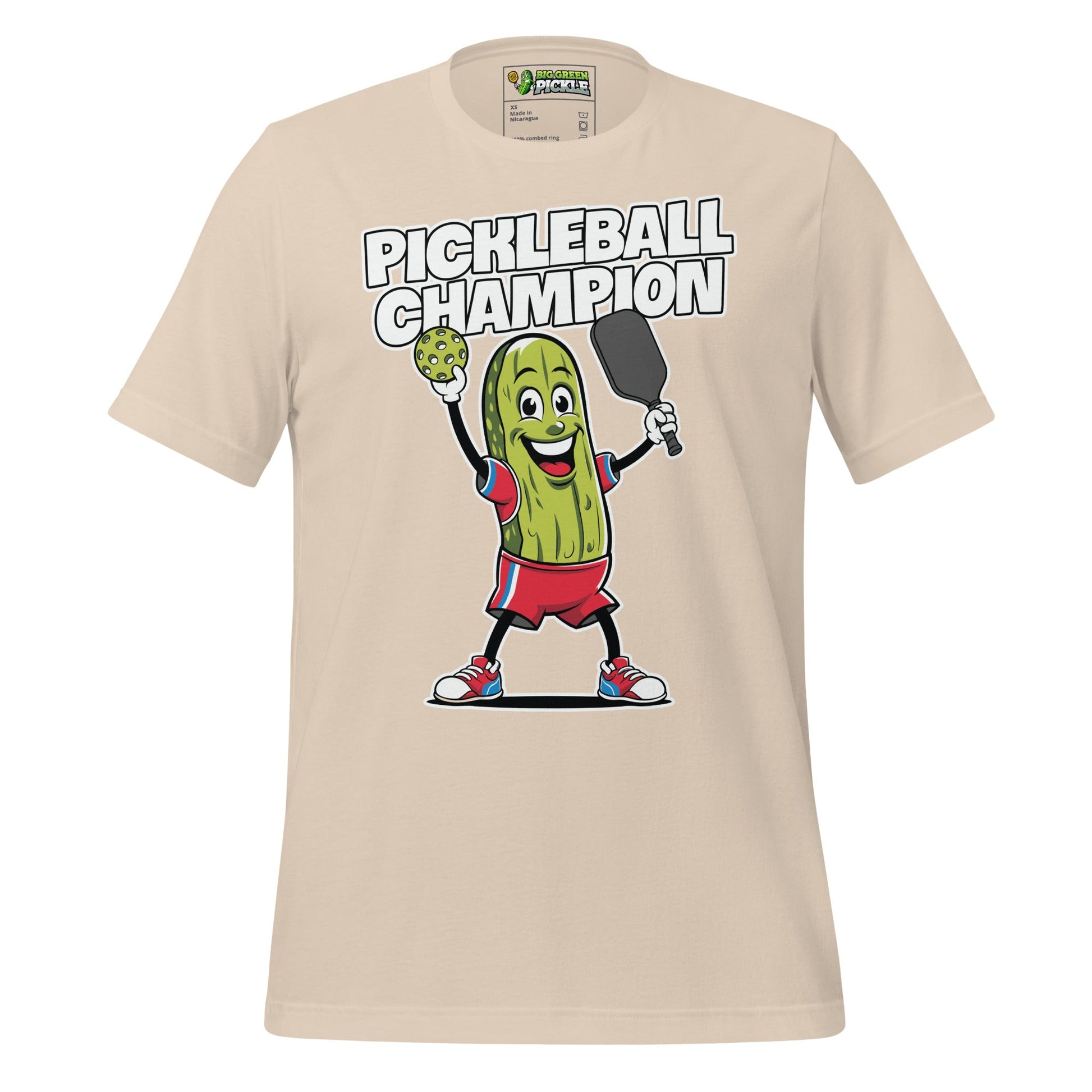 Pickleball Champion T-Shirt – Big Pickle, Big Game, Big Fun - Soft Cream