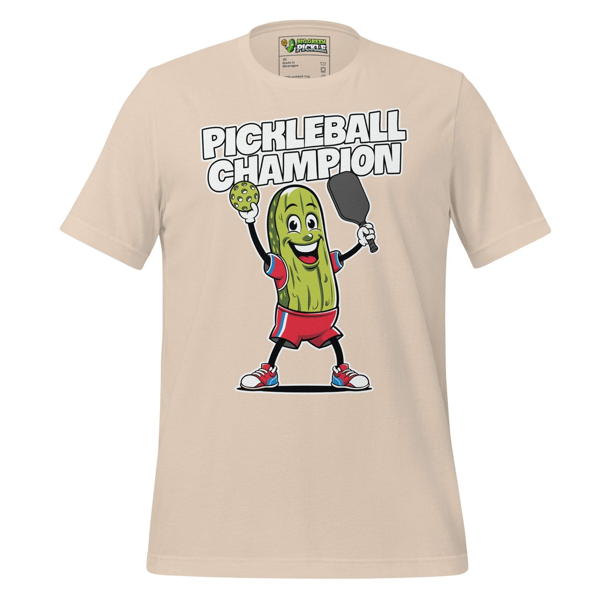 Pickleball Champion T-Shirt – Big Pickle, Big Game, Big Fun - Soft Cream