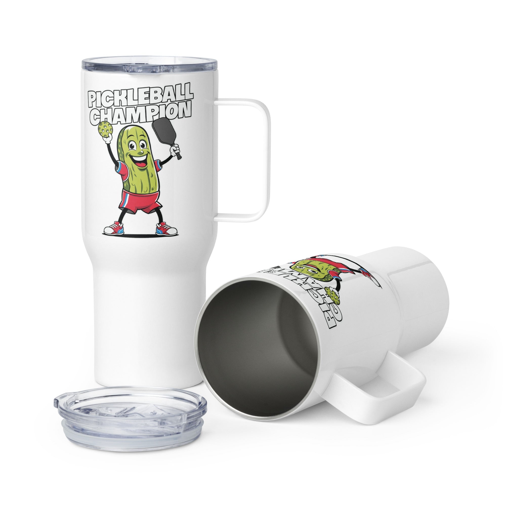 Pickleball Champion Tumbler with Handle – Big Pickle, Big Energy - 25 oz