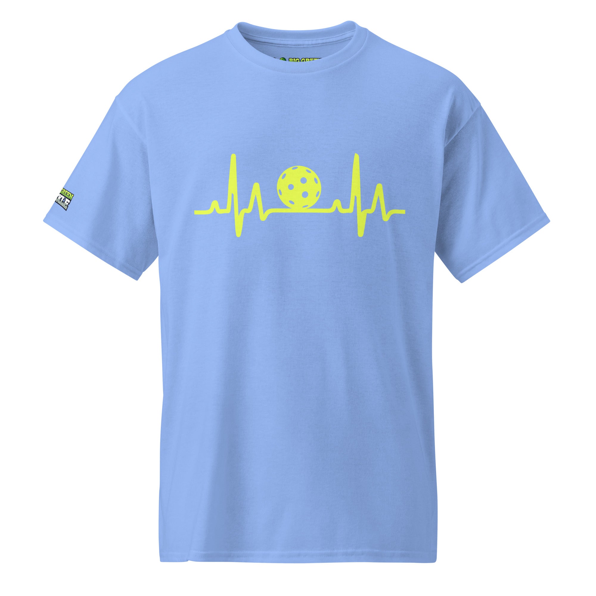 Pickleball Heartbeat on DryBlend 50/50 Blend T-Shirt - Carolina Blue