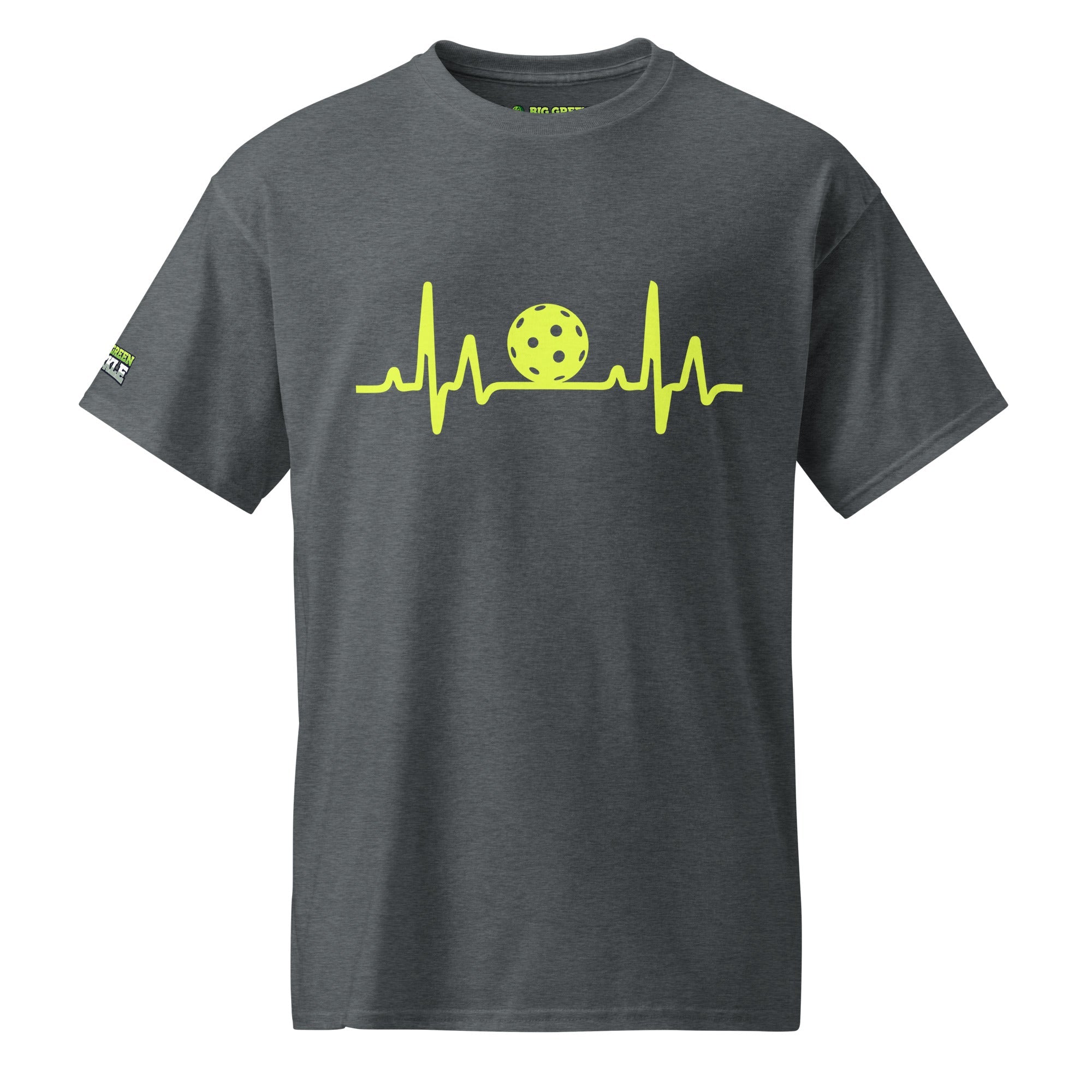 Pickleball Heartbeat on DryBlend 50/50 Blend T-Shirt - Dark Heather