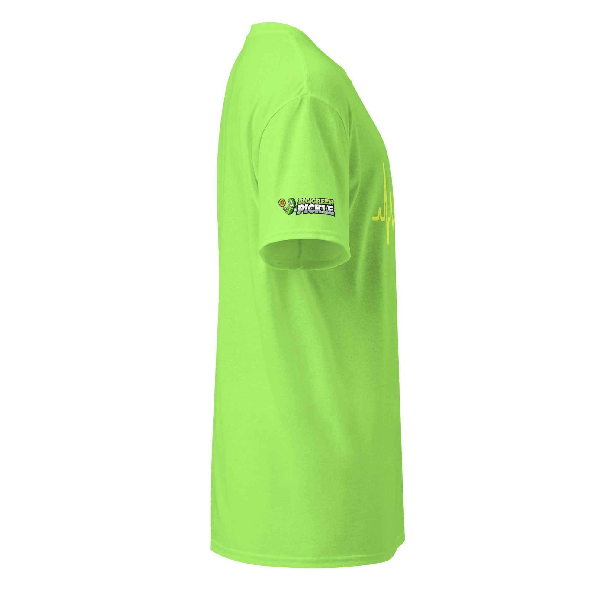 Pickleball Heartbeat on DryBlend 50/50 Blend T-Shirt - Lime