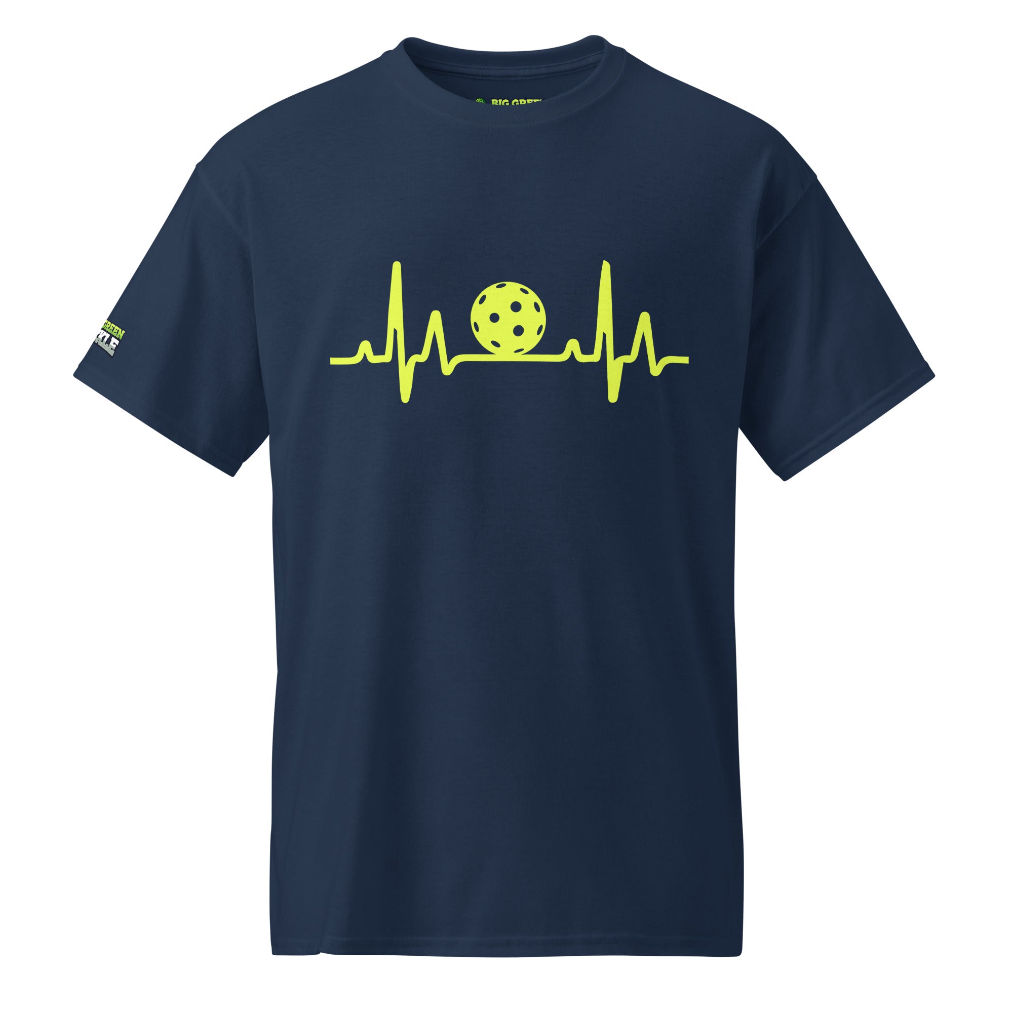 Pickleball Heartbeat on DryBlend 50/50 Blend T-Shirt - Navy