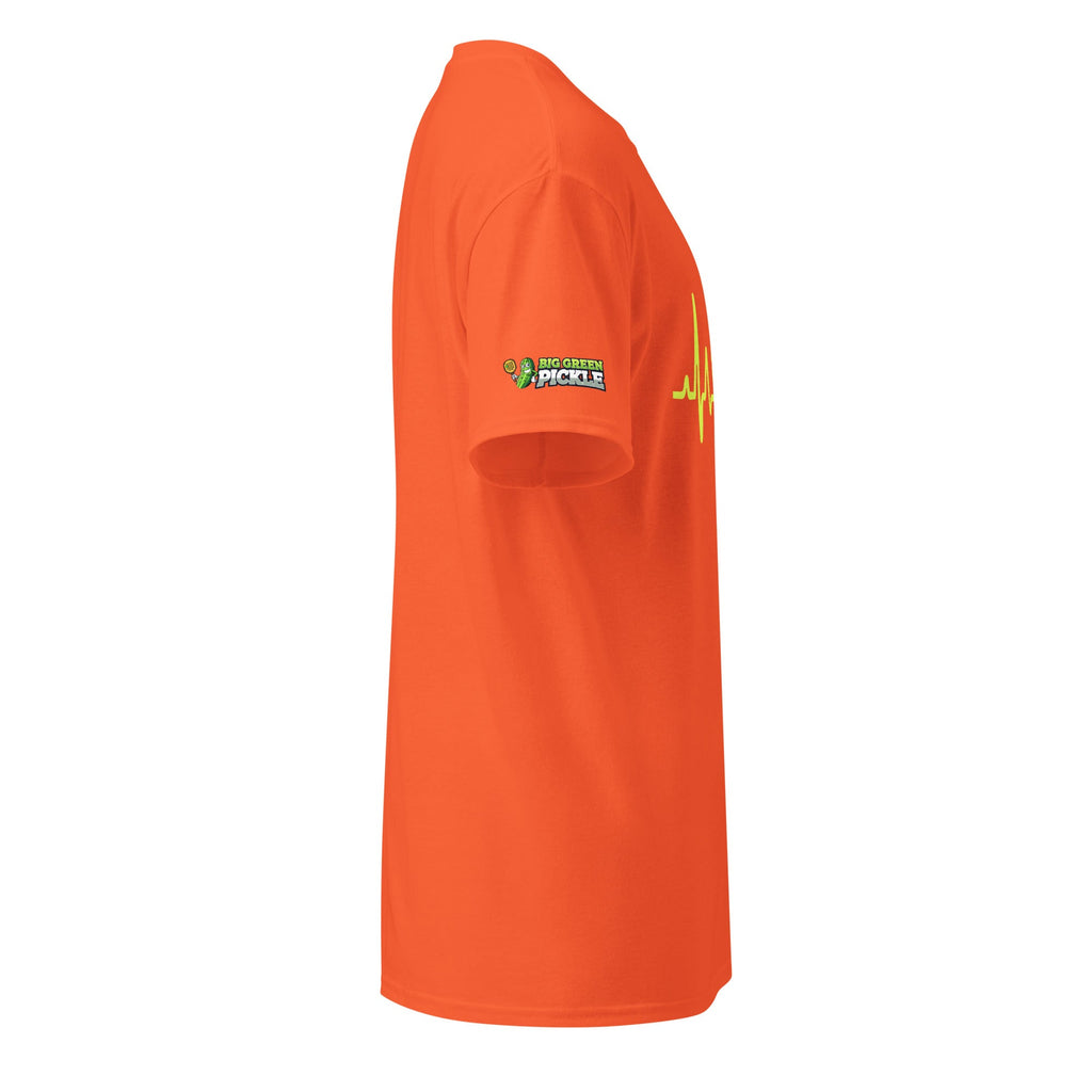 Pickleball Heartbeat on DryBlend 50/50 Blend T-Shirt - Orange