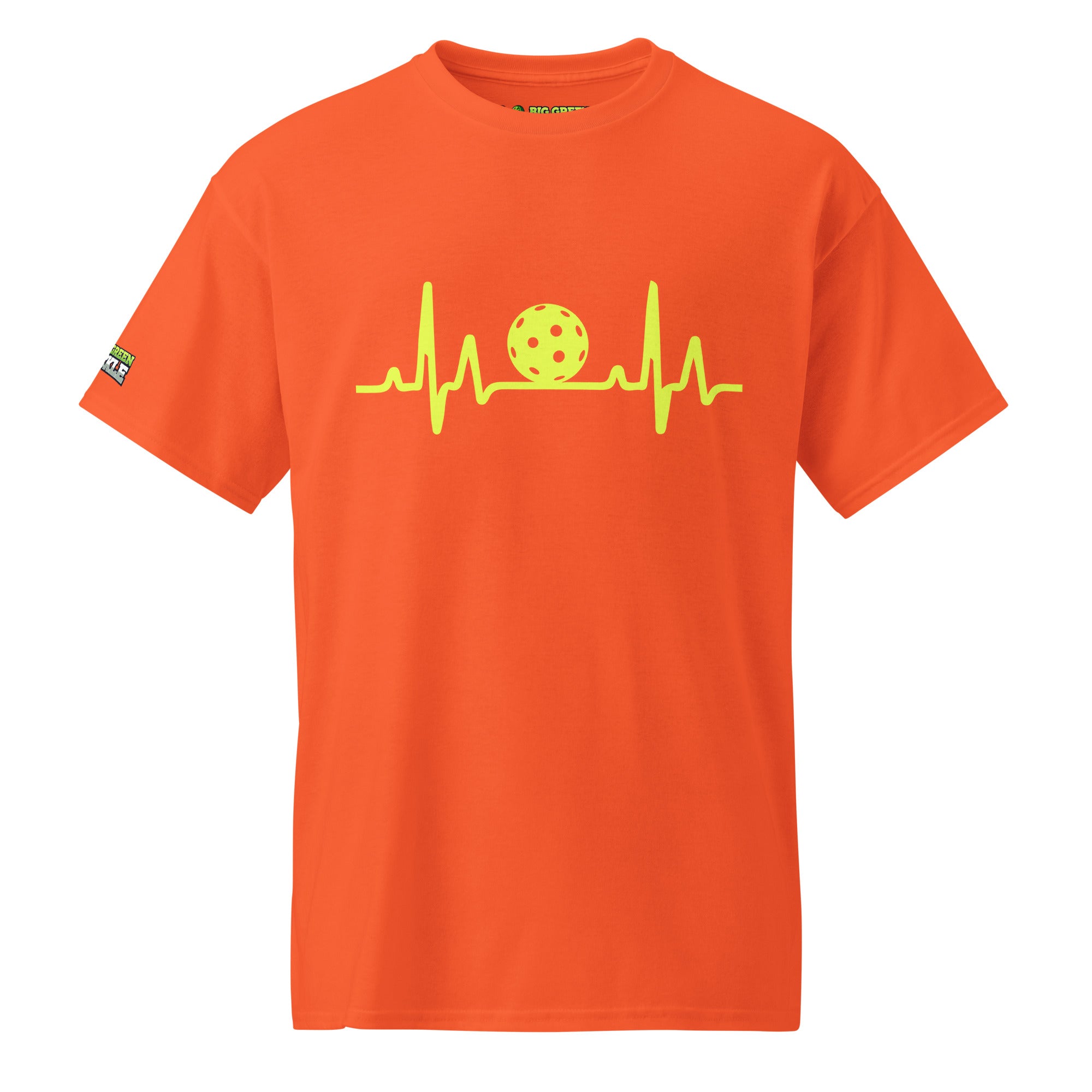 Pickleball Heartbeat on DryBlend 50/50 Blend T-Shirt - Orange