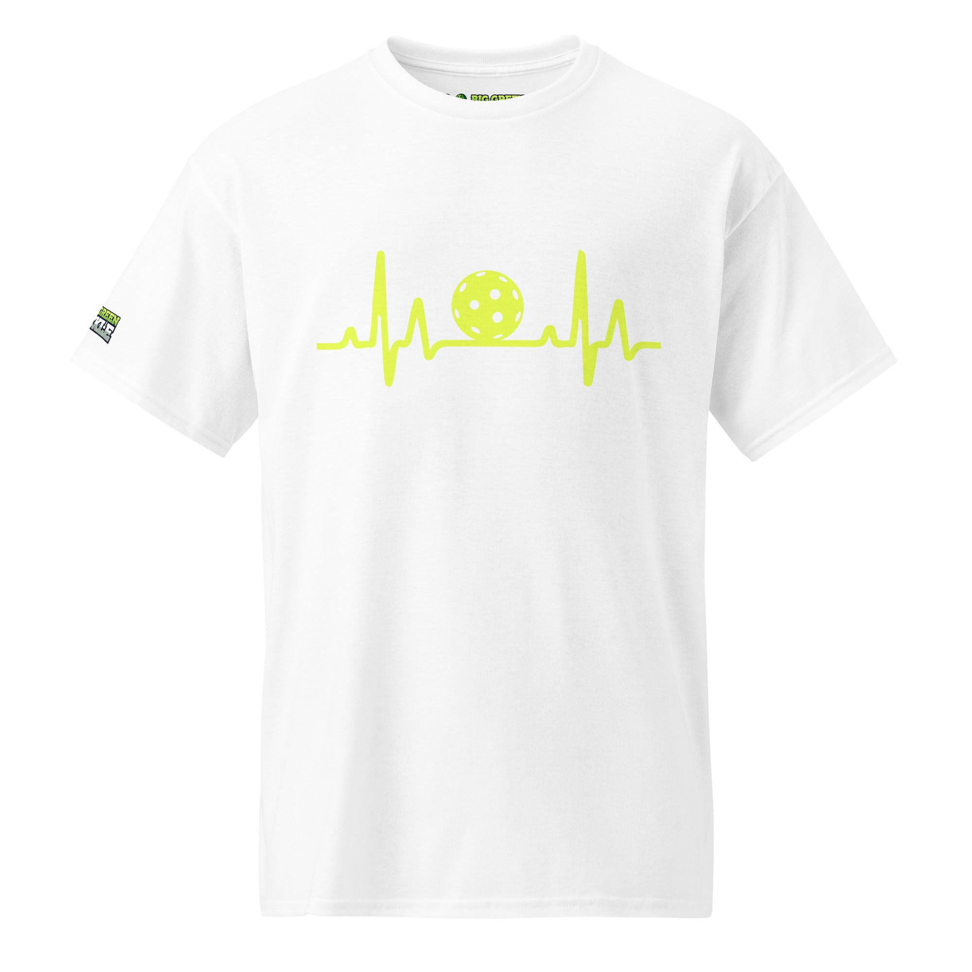 Pickleball Heartbeat on DryBlend 50/50 Blend T-Shirt - White