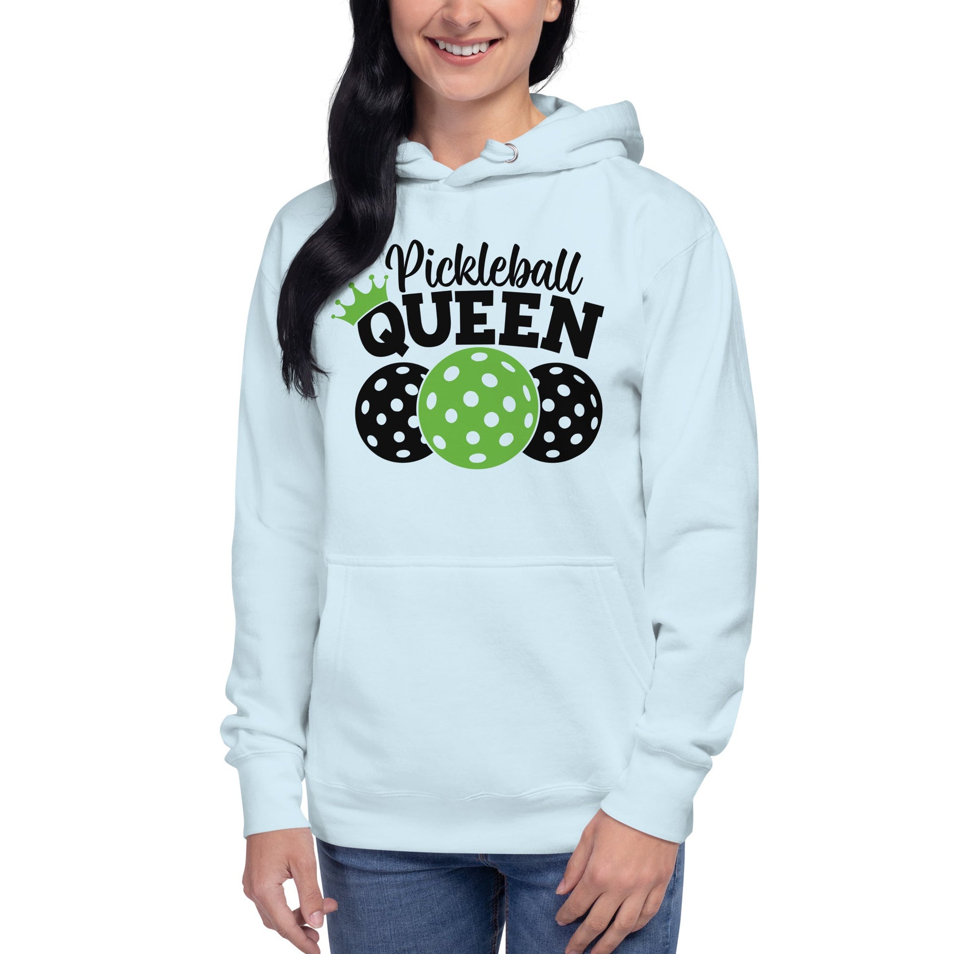 Pickleball Queen Hoodie - Sky Blue