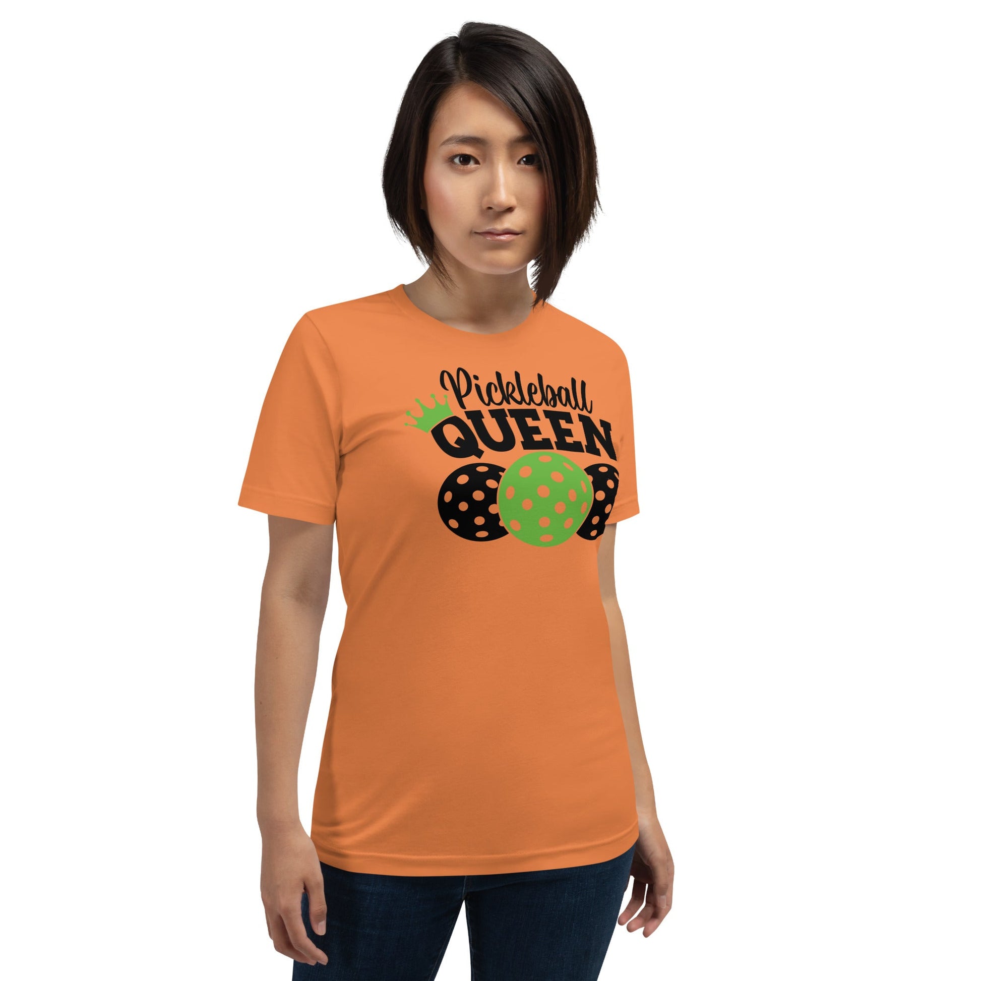 Pickleball Queen Tee – Fun & Fierce Court Style - Burnt Orange