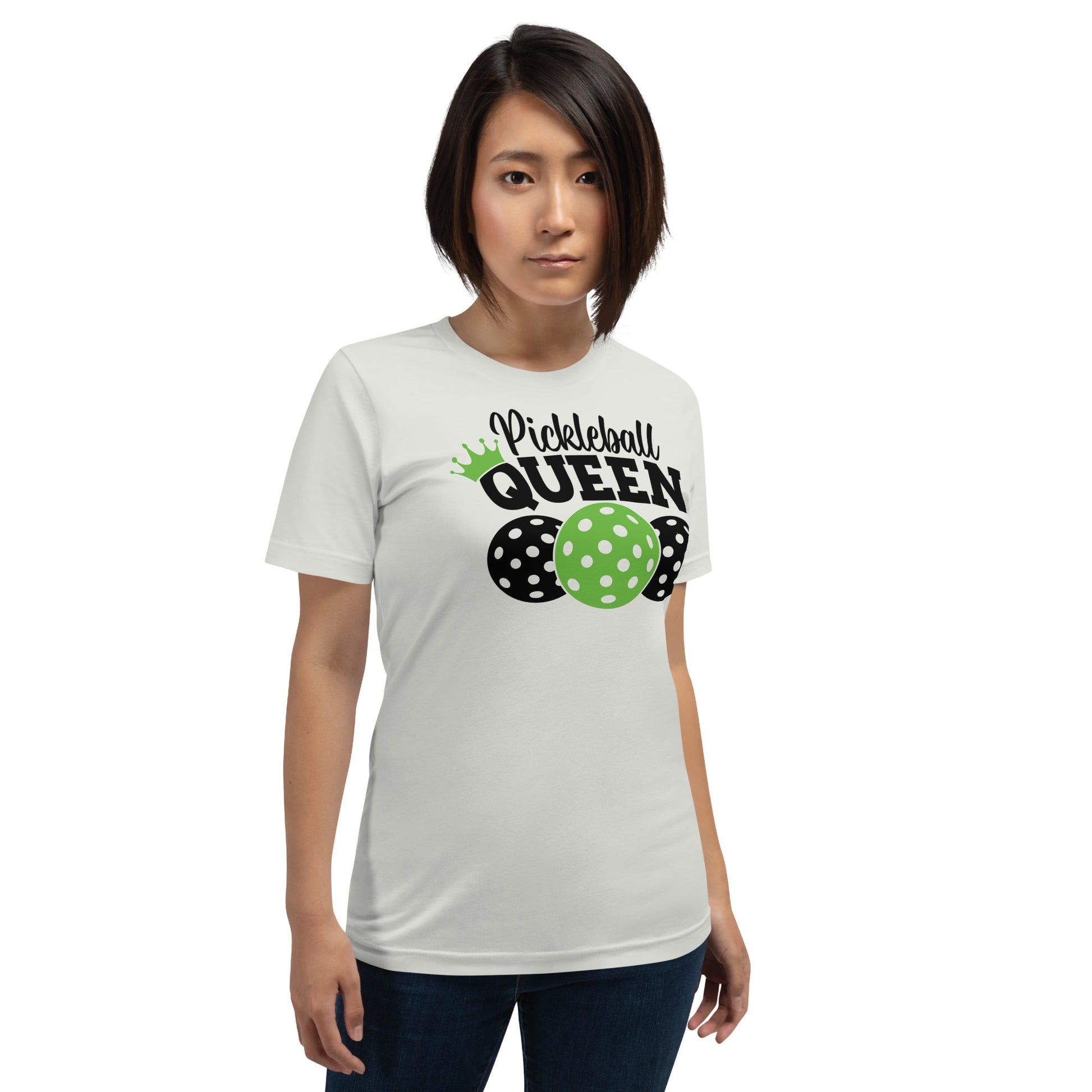 Pickleball Queen Tee – Fun & Fierce Court Style - Silver